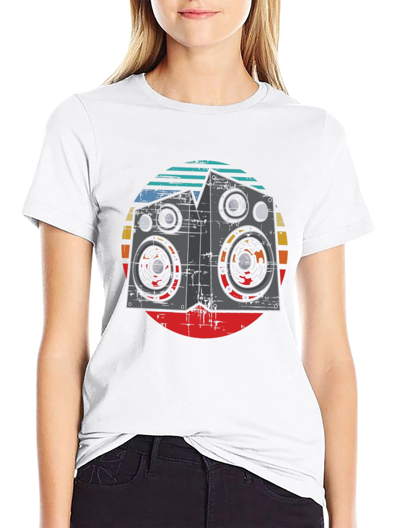 Retro Speaker Graphic T-Shirt