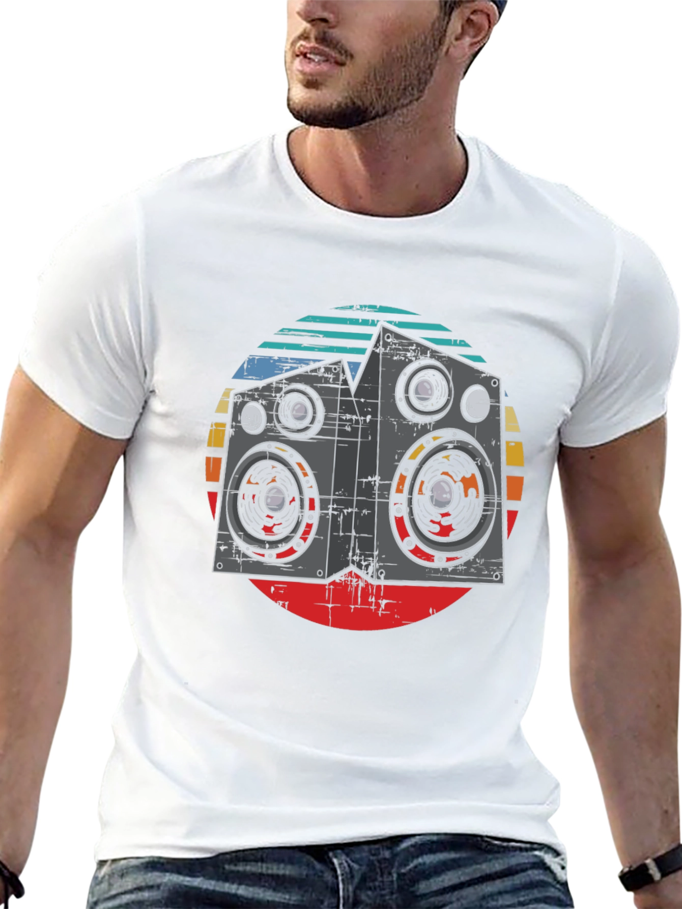 Retro Speaker Graphic T-Shirt