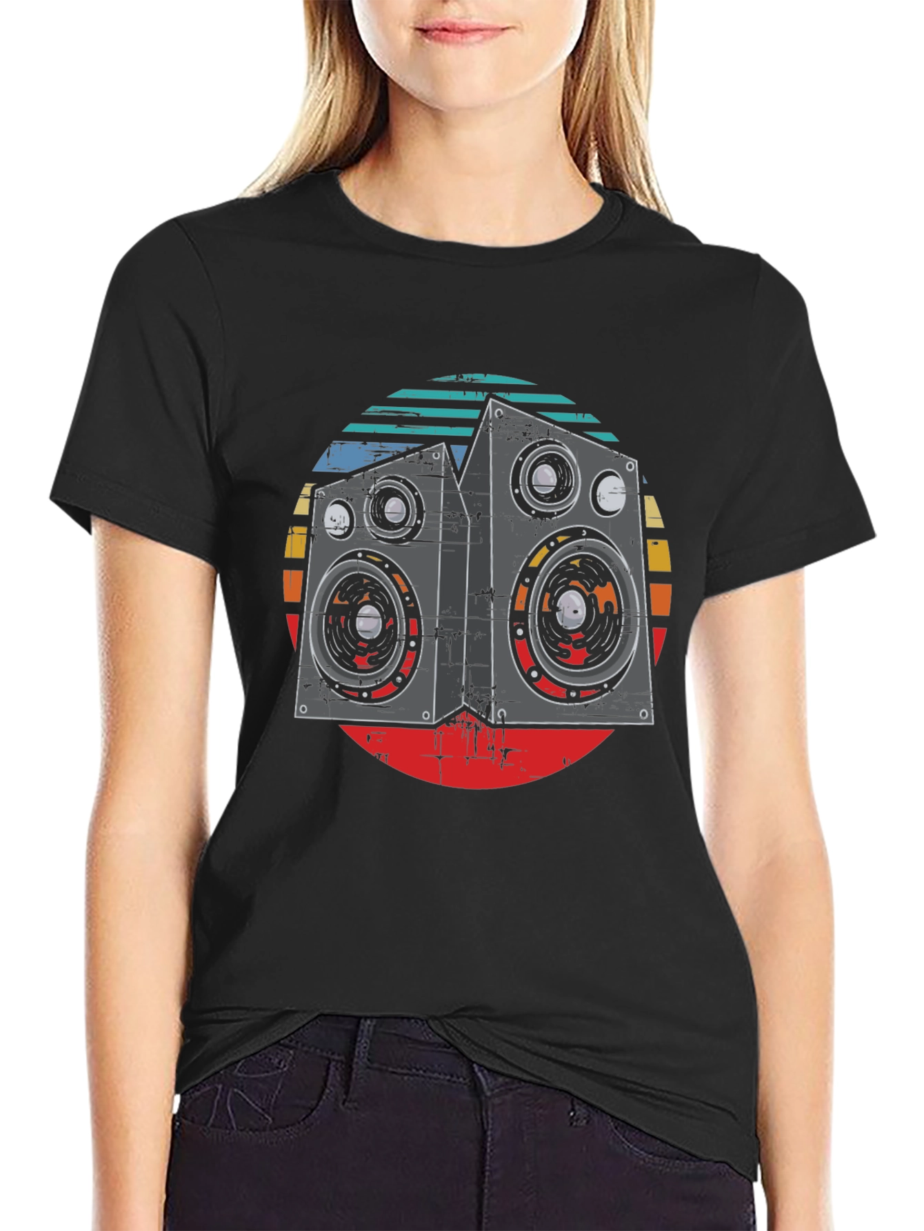Retro Speaker Graphic T-Shirt