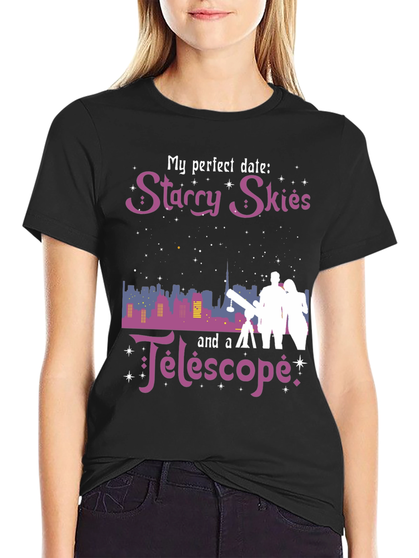 Starry Skies Telescope Graphic Tee