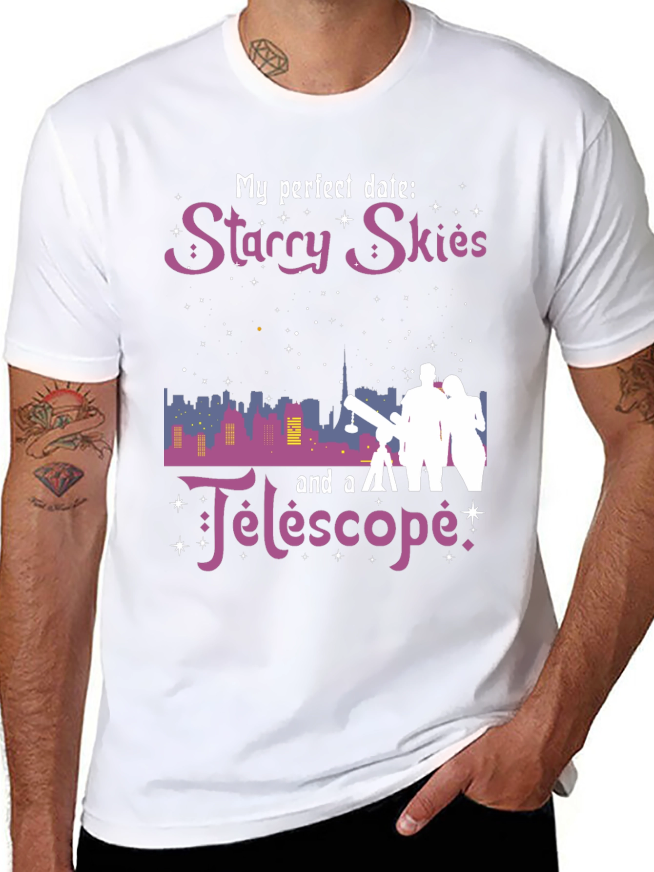 Starry Skies Telescope Graphic Tee