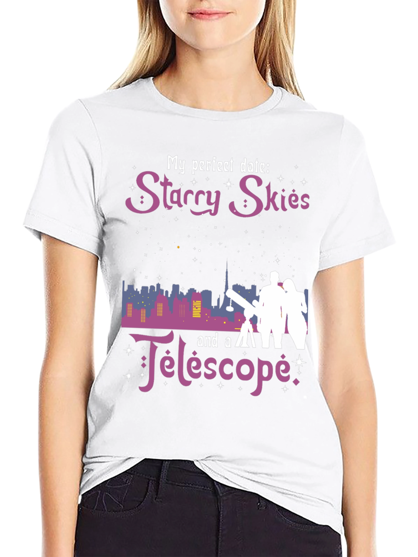 Starry Skies Telescope Graphic Tee