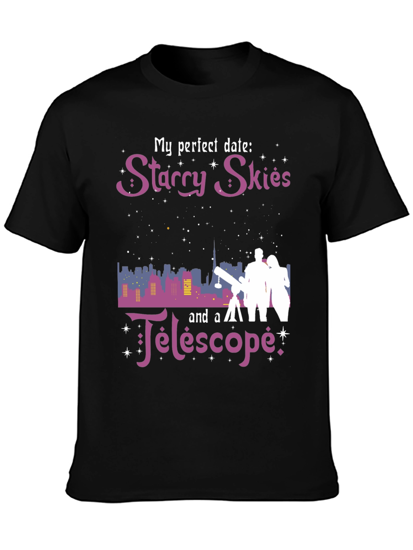 Starry Skies Telescope Graphic Tee