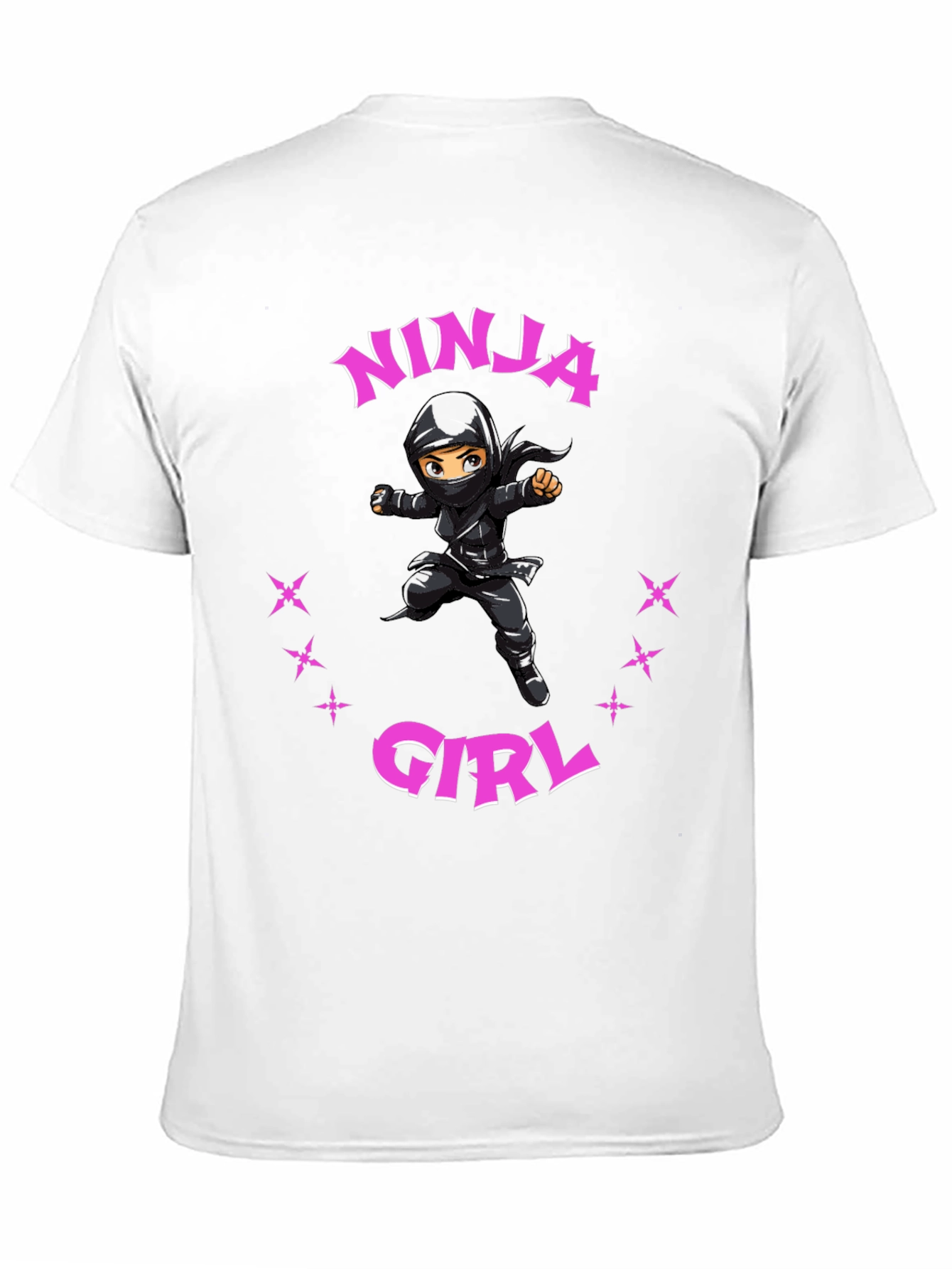 Ninja Girl Graphic Tee - Unisex Black T-Shirt