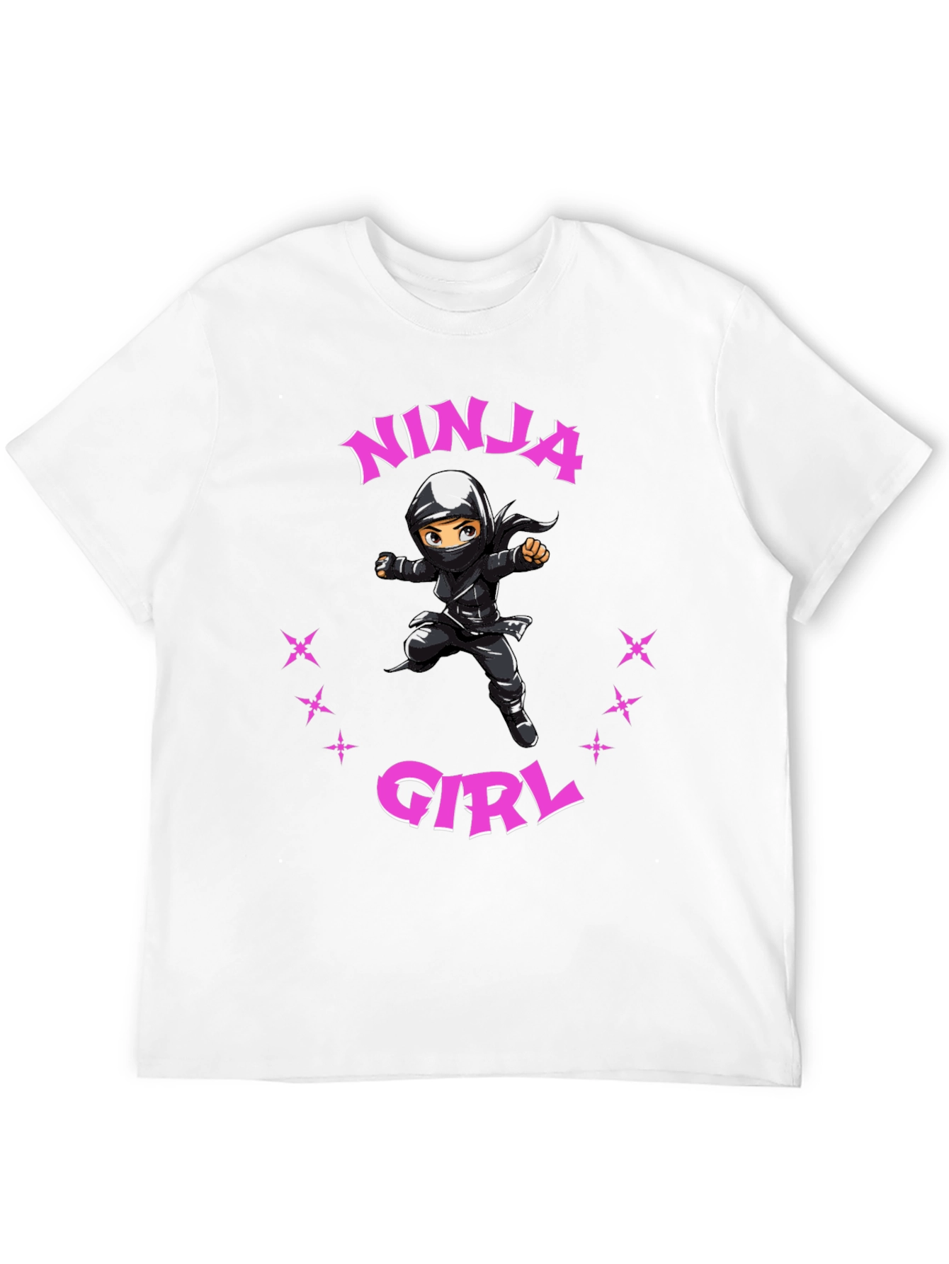 Ninja Girl Graphic Tee - Unisex Black T-Shirt
