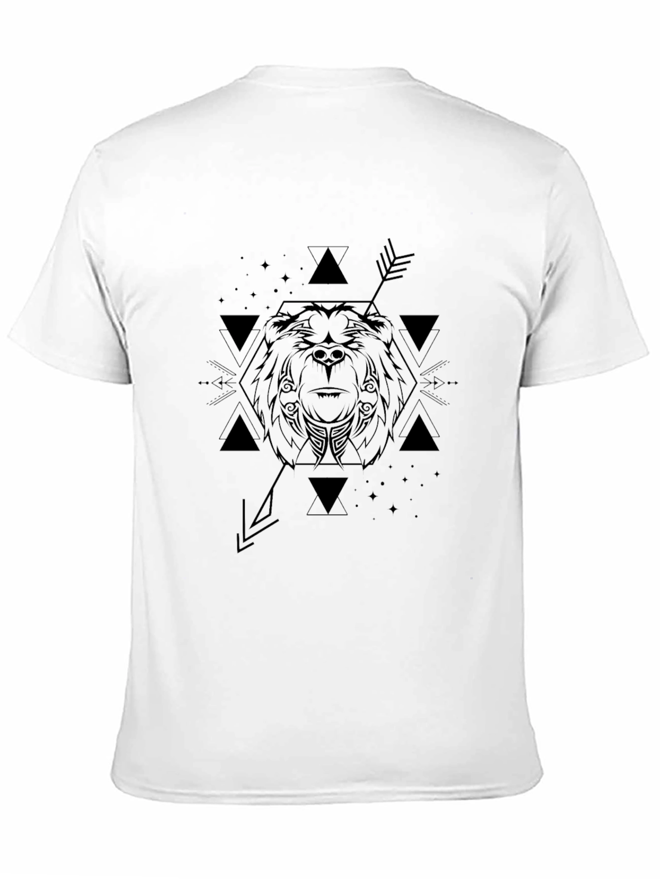 Geometric Bear Graphic T-Shirt