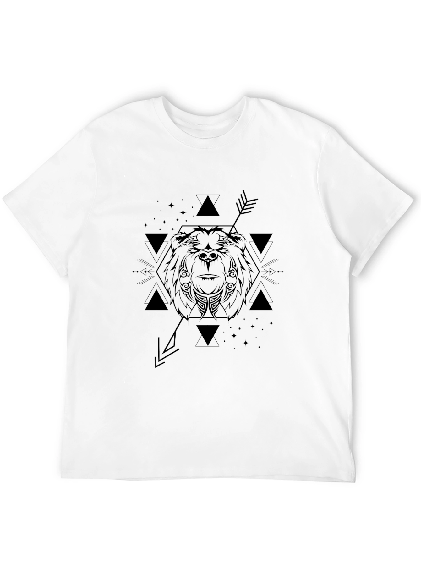Geometric Bear Graphic T-Shirt
