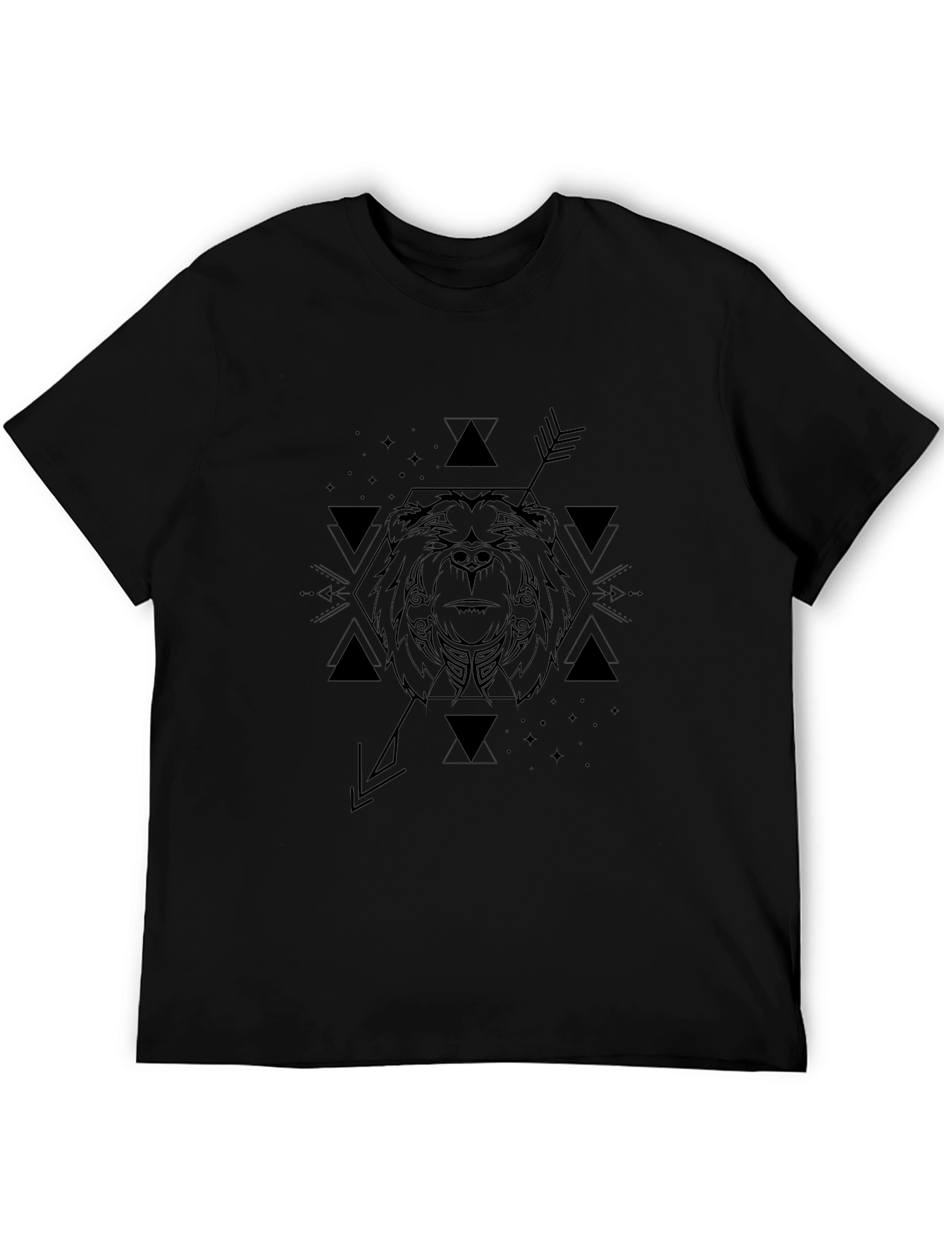 Geometric Bear Graphic T-Shirt
