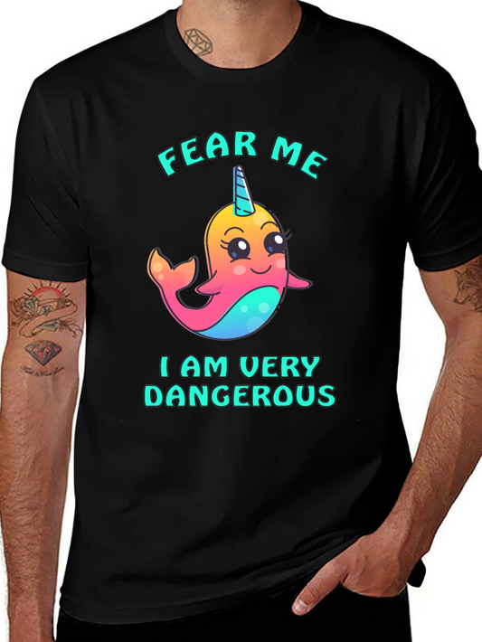 Fear Me Narwhal T-Shirt - Cute and Dangerous!