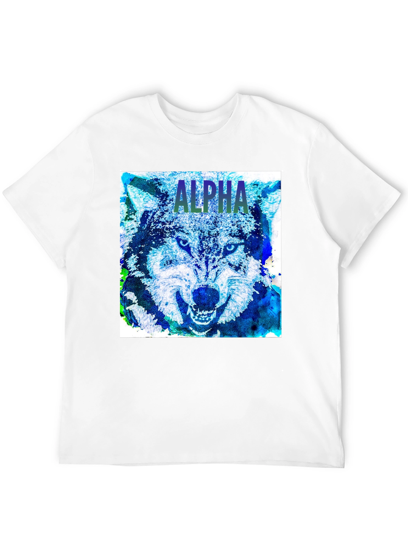 Alpha Wolf Graphic T-Shirt Bold Animal Print Tee
