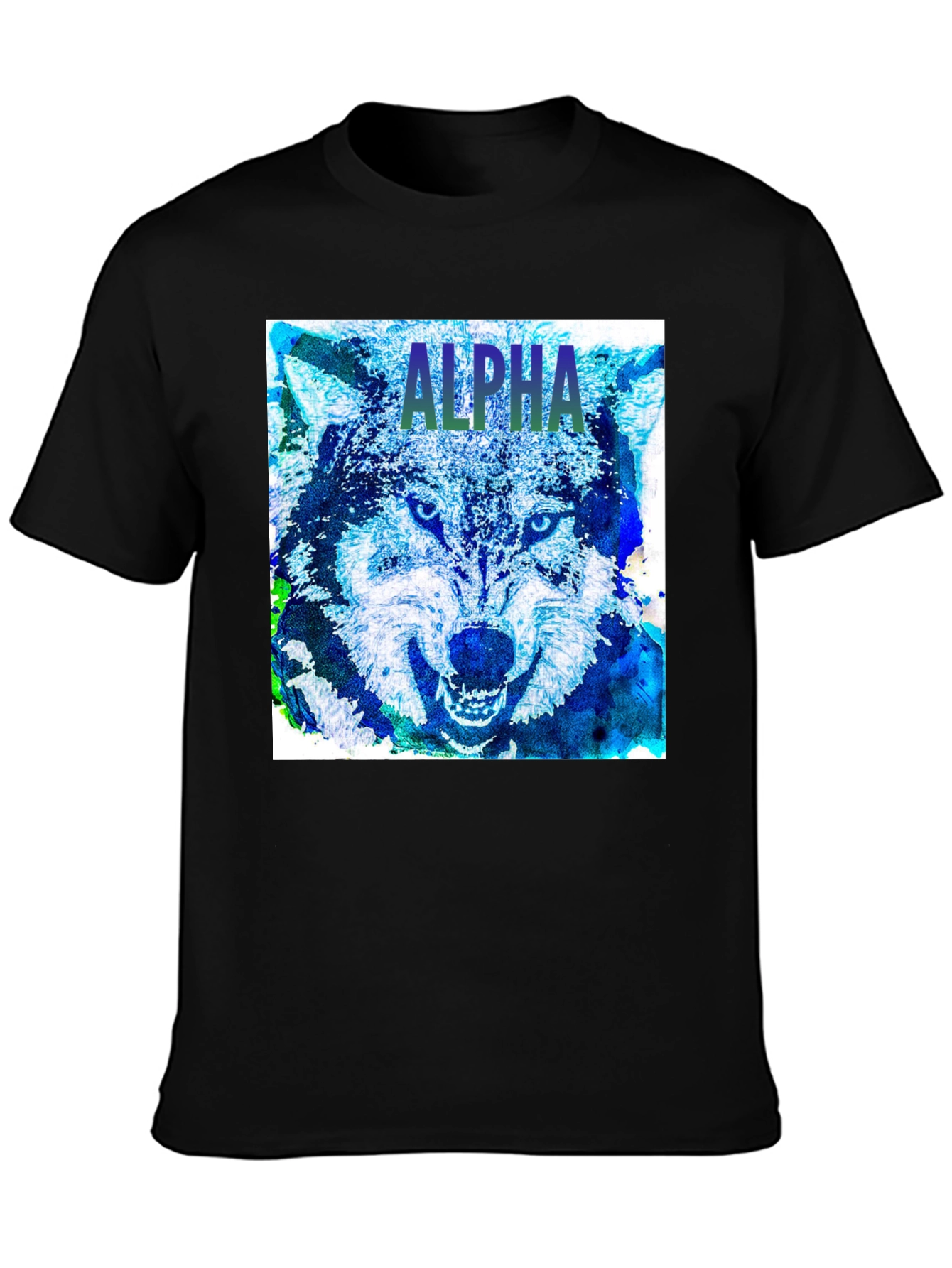 Alpha Wolf Graphic T-Shirt Bold Animal Print Tee