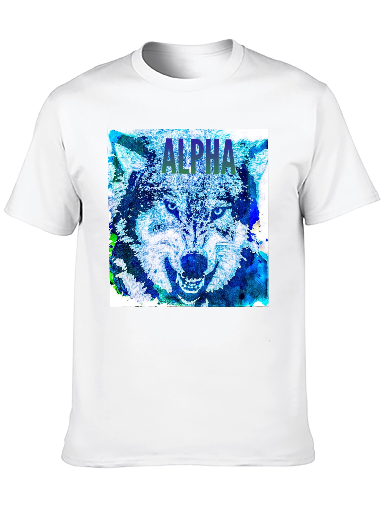 Alpha Wolf Graphic T-Shirt Bold Animal Print Tee