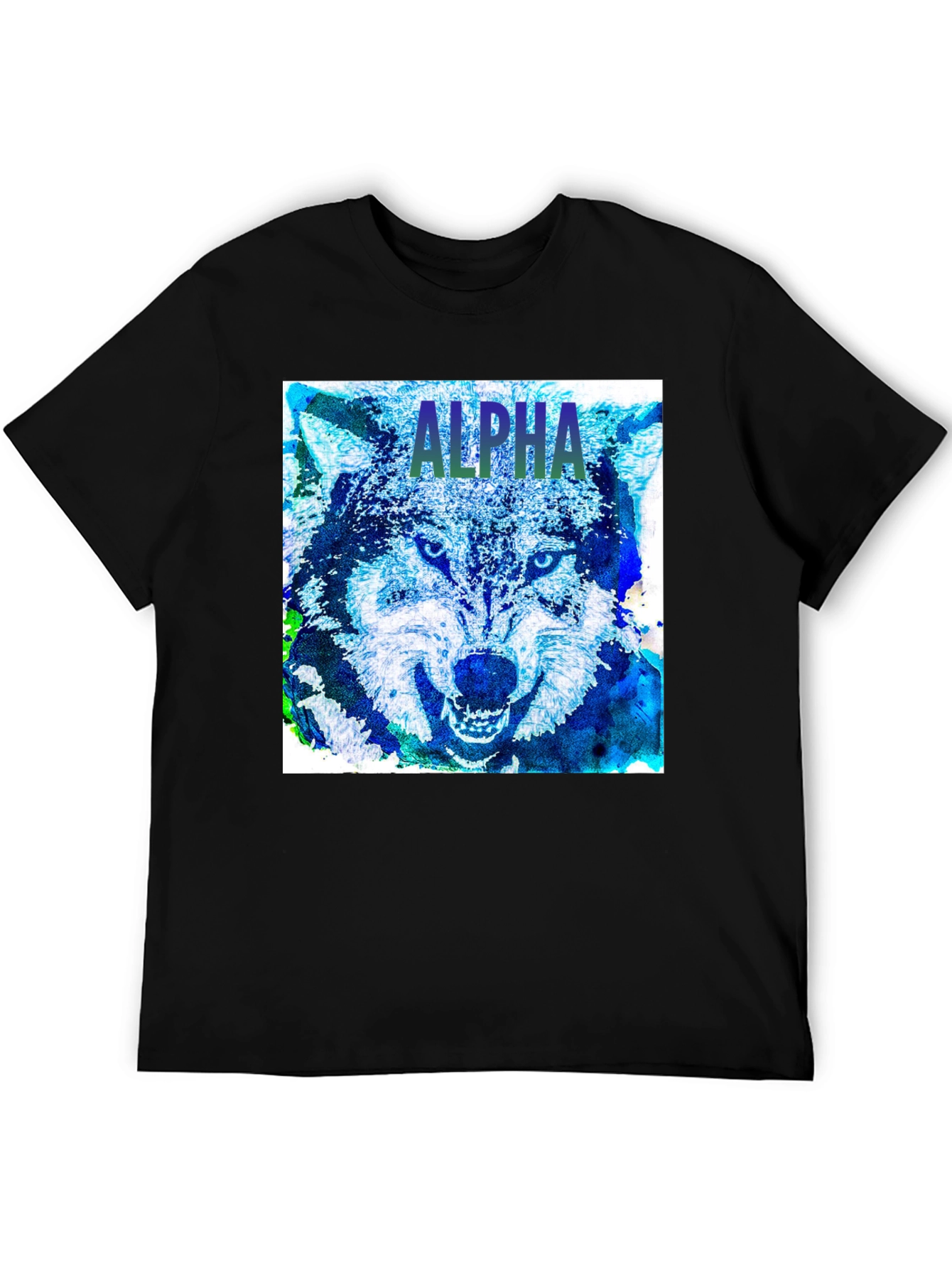 Alpha Wolf Graphic T-Shirt Bold Animal Print Tee