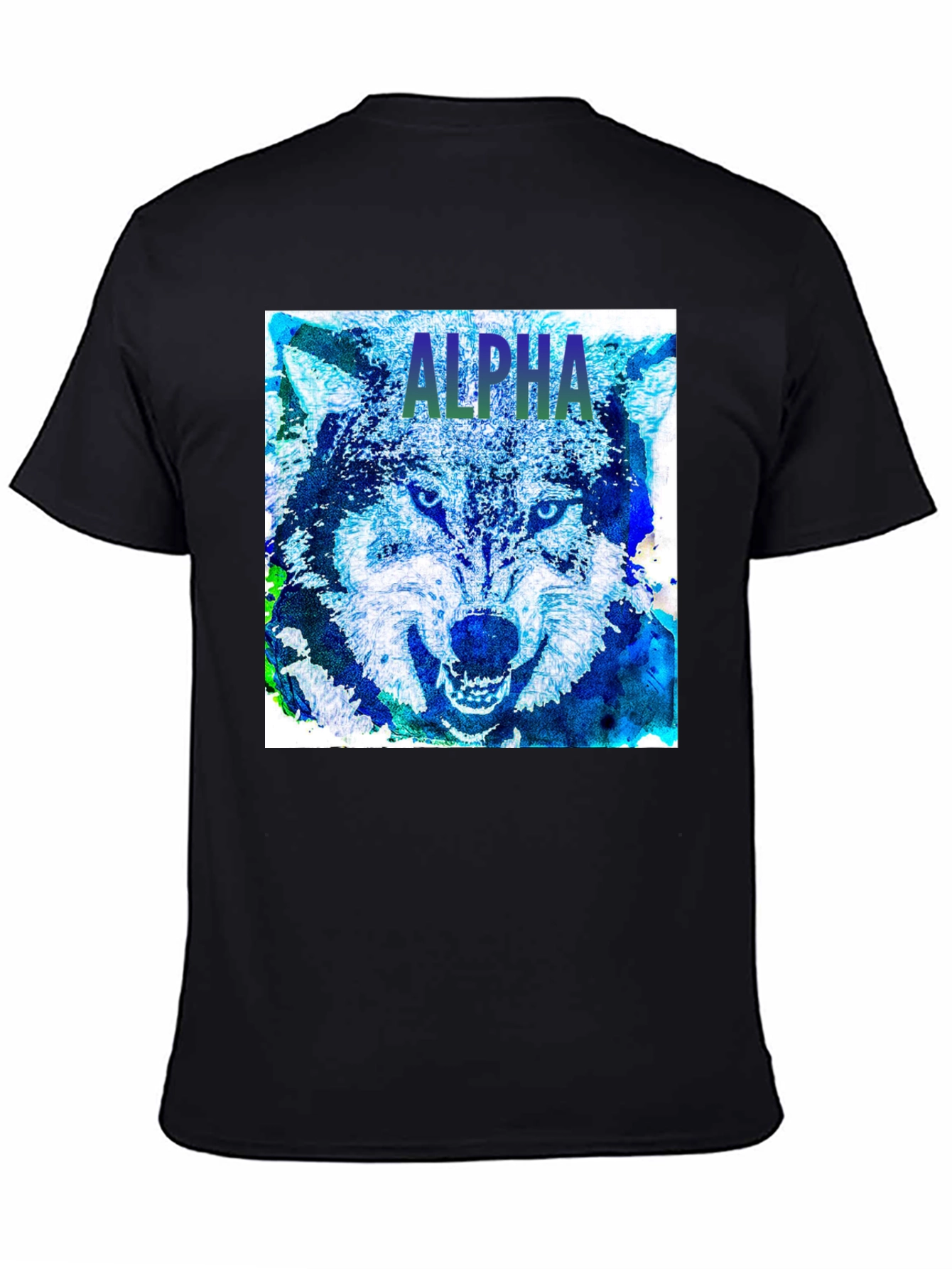 Alpha Wolf Graphic T-Shirt Bold Animal Print Tee