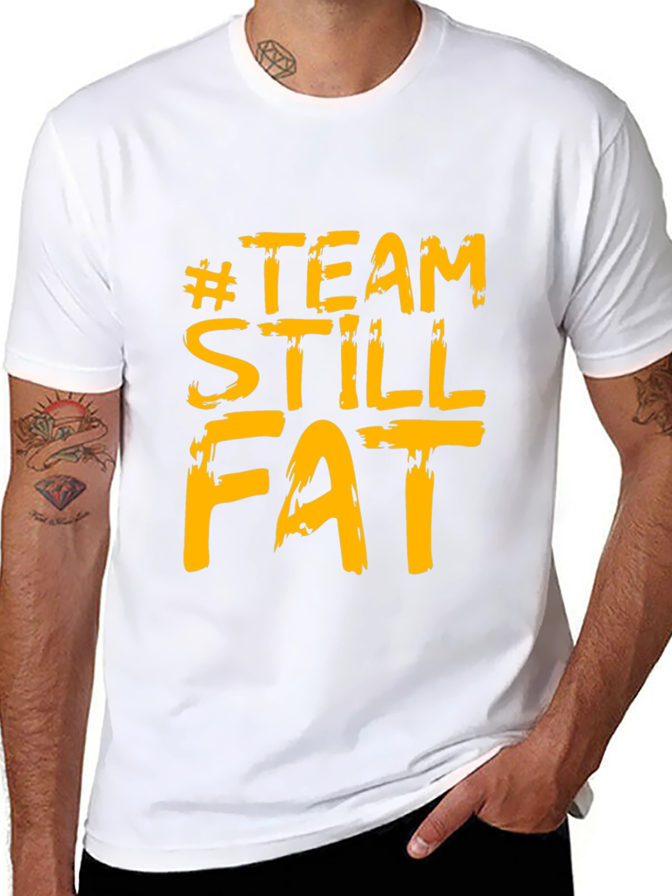 #TeamStillFat Graphic Black T-Shirt