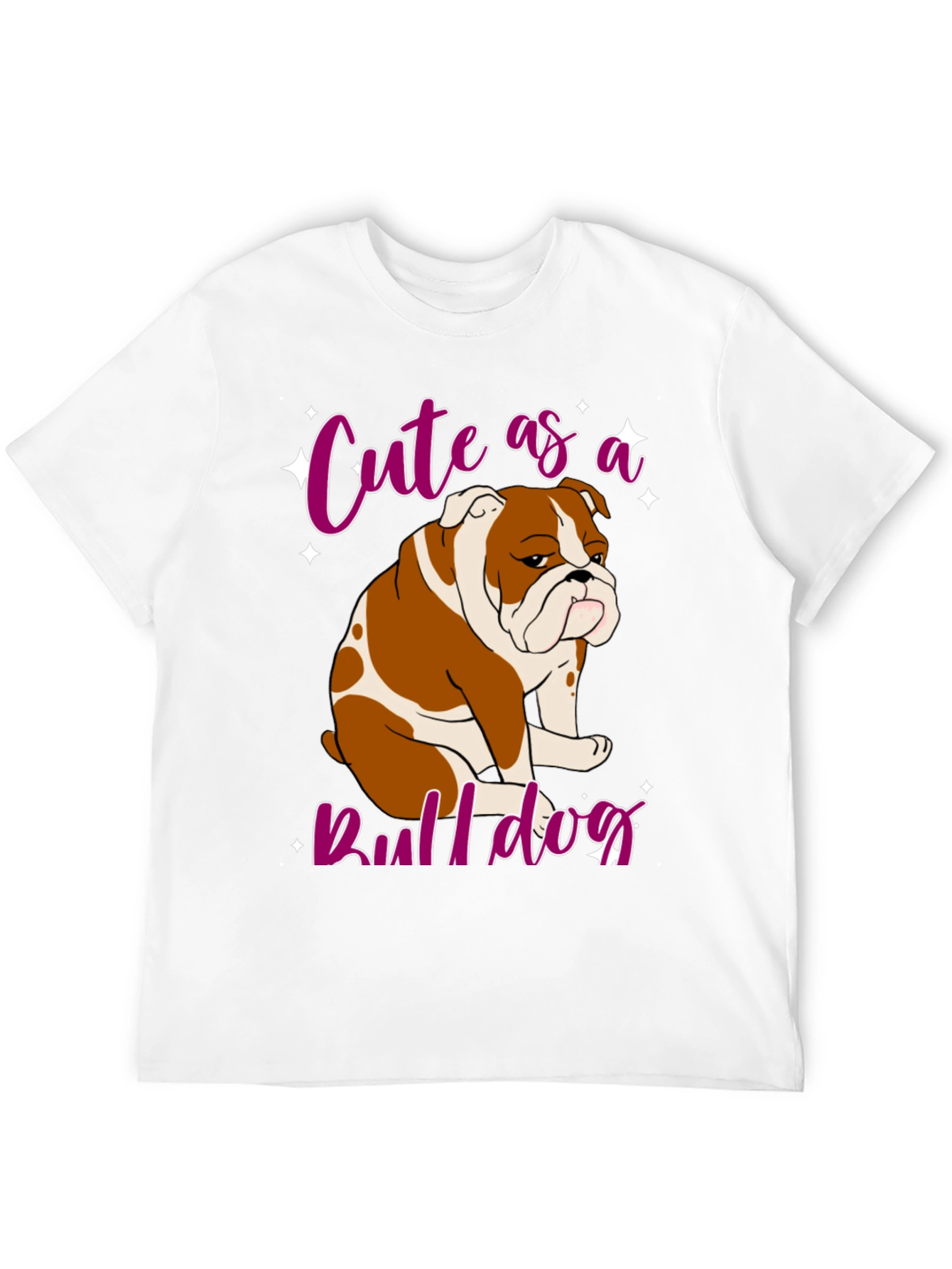Cute Bulldog Graphic T-Shirt