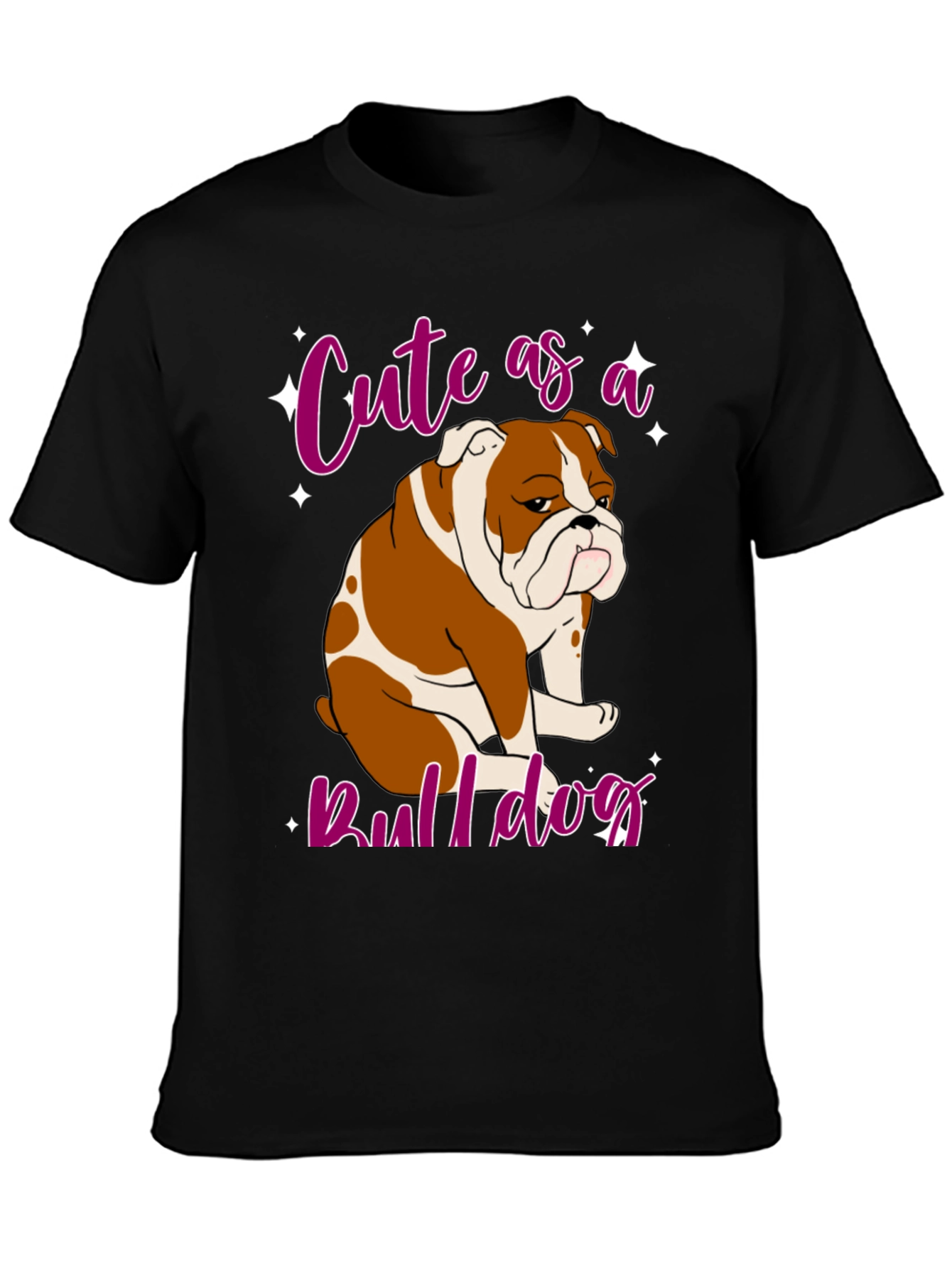 Cute Bulldog Graphic T-Shirt