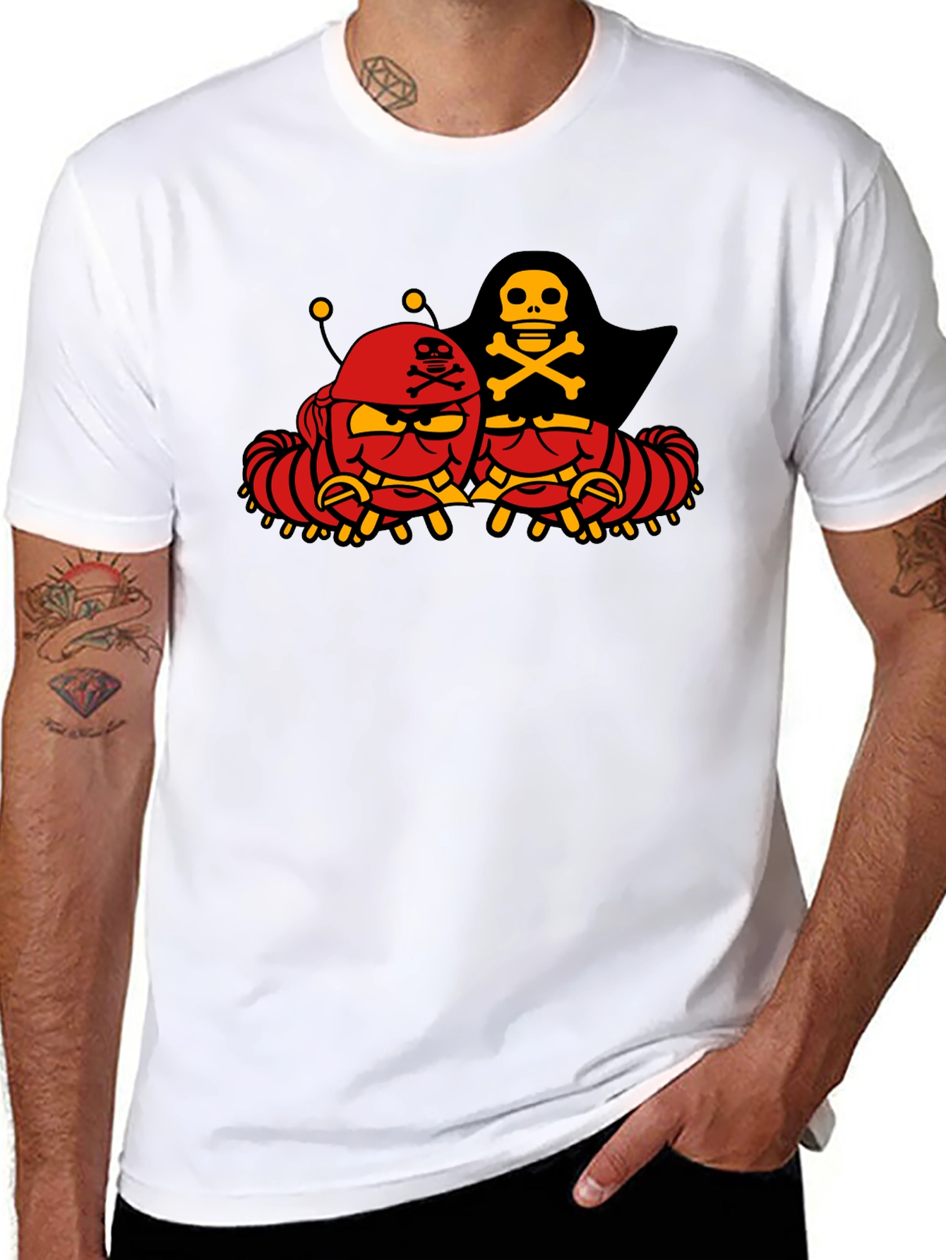Pirate Caterpillar Black T-Shirt