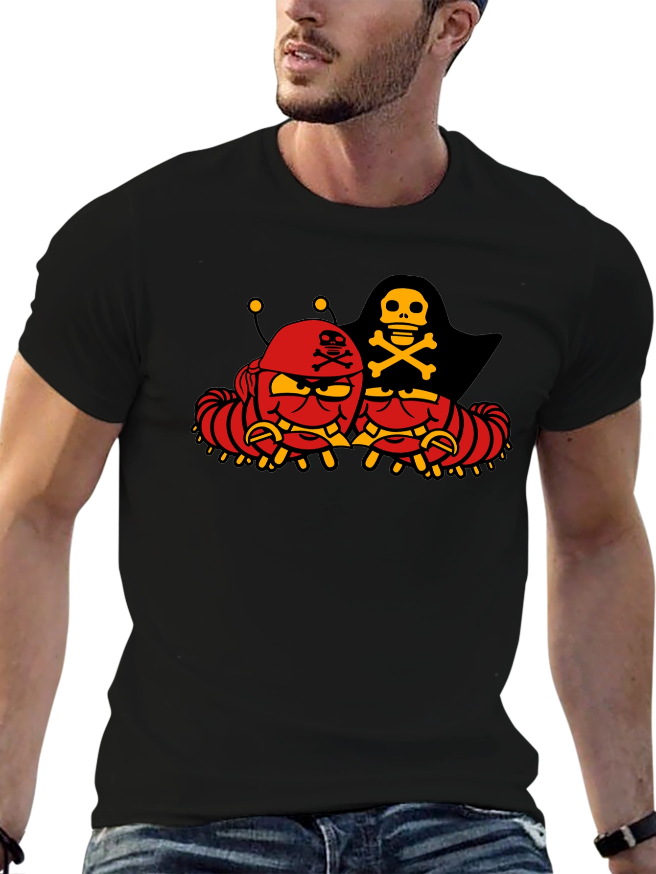 Pirate Caterpillar Black T-Shirt