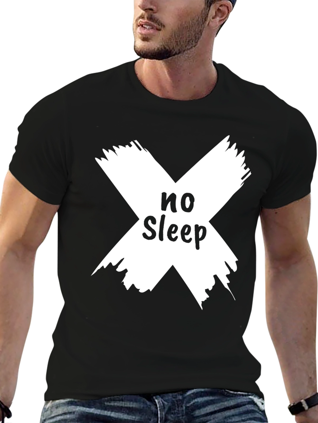 No Sleep Graphic T-Shirt - Black