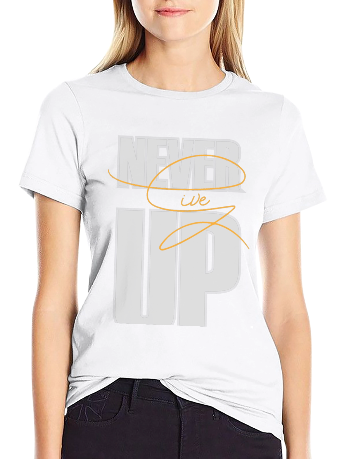 Never Give Up Graphic Tee - Motivational T-Shirt