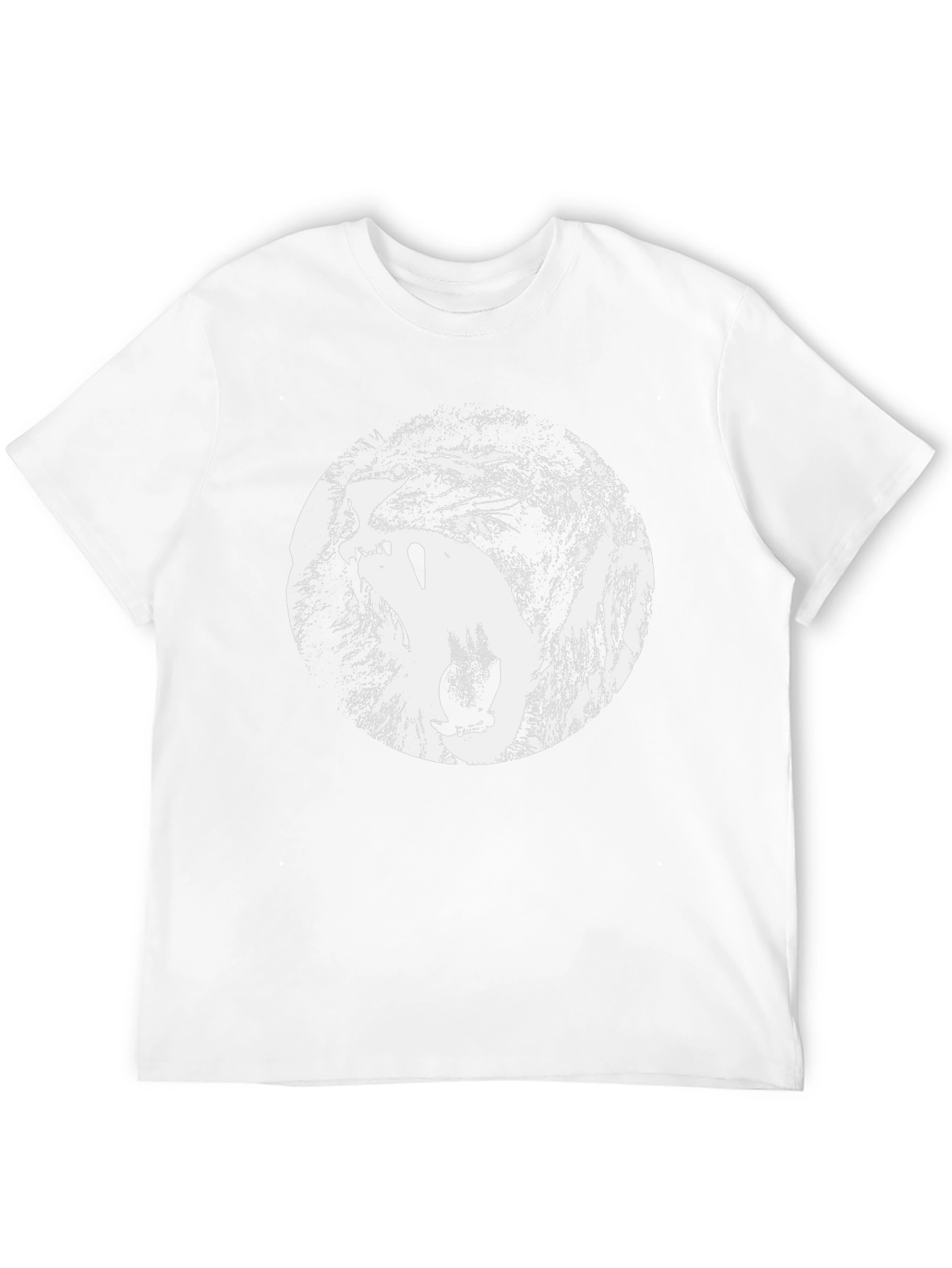 Lion Graphic Print Crew Neck T-Shirt