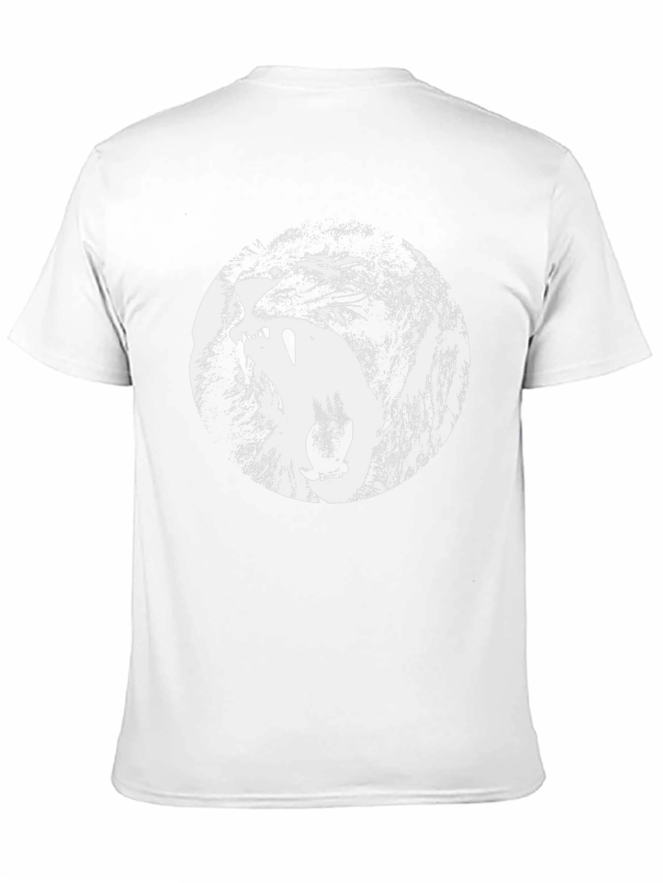 Lion Graphic Print Crew Neck T-Shirt