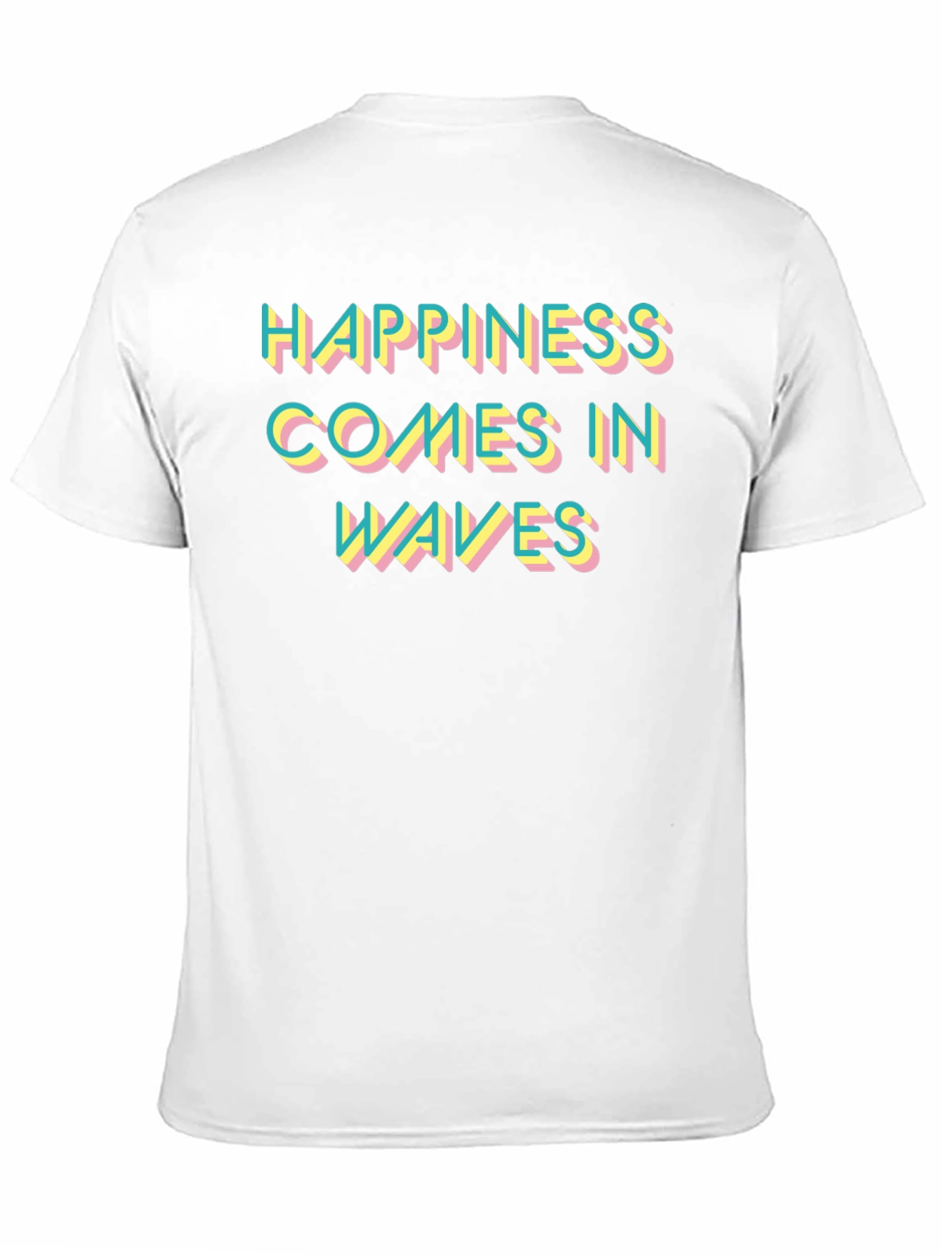 Happiness Comes in Waves Graphic Tee - Black