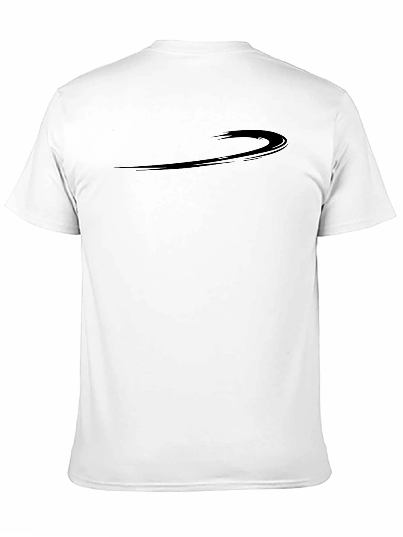 Mens Black Crew Neck Tee with Abstract Graphic
