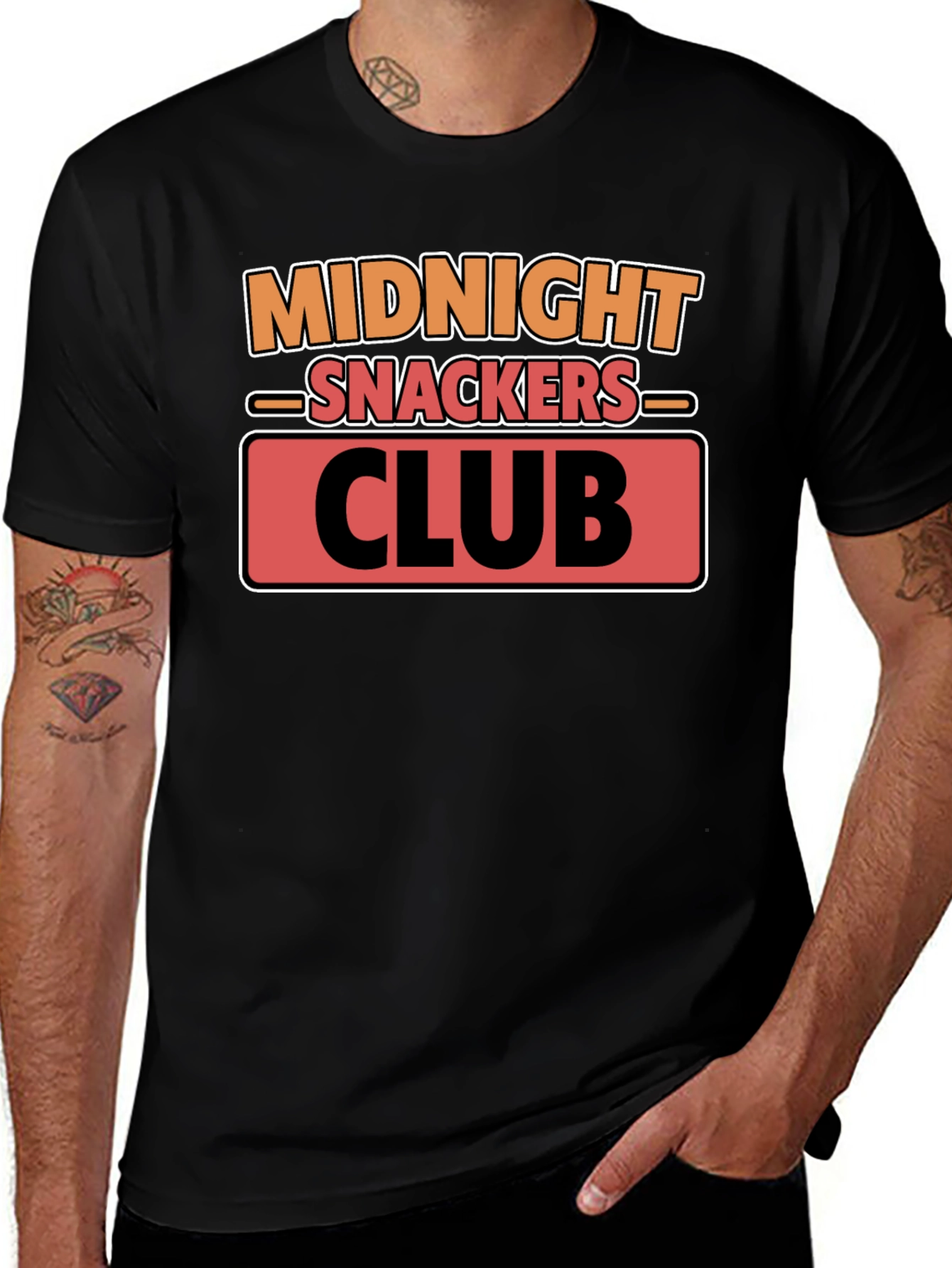 Midnight Snackers Club T-Shirt - Black Cotton Tee