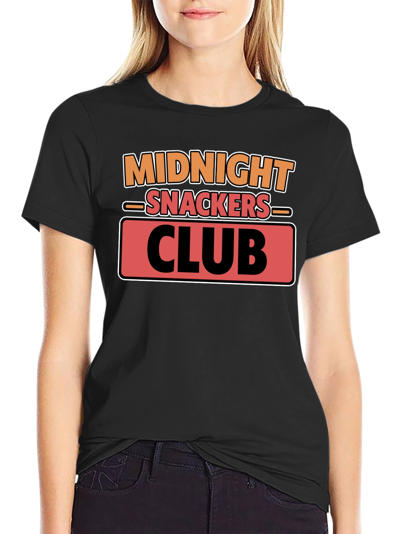 Midnight Snackers Club T-Shirt - Black Cotton Tee