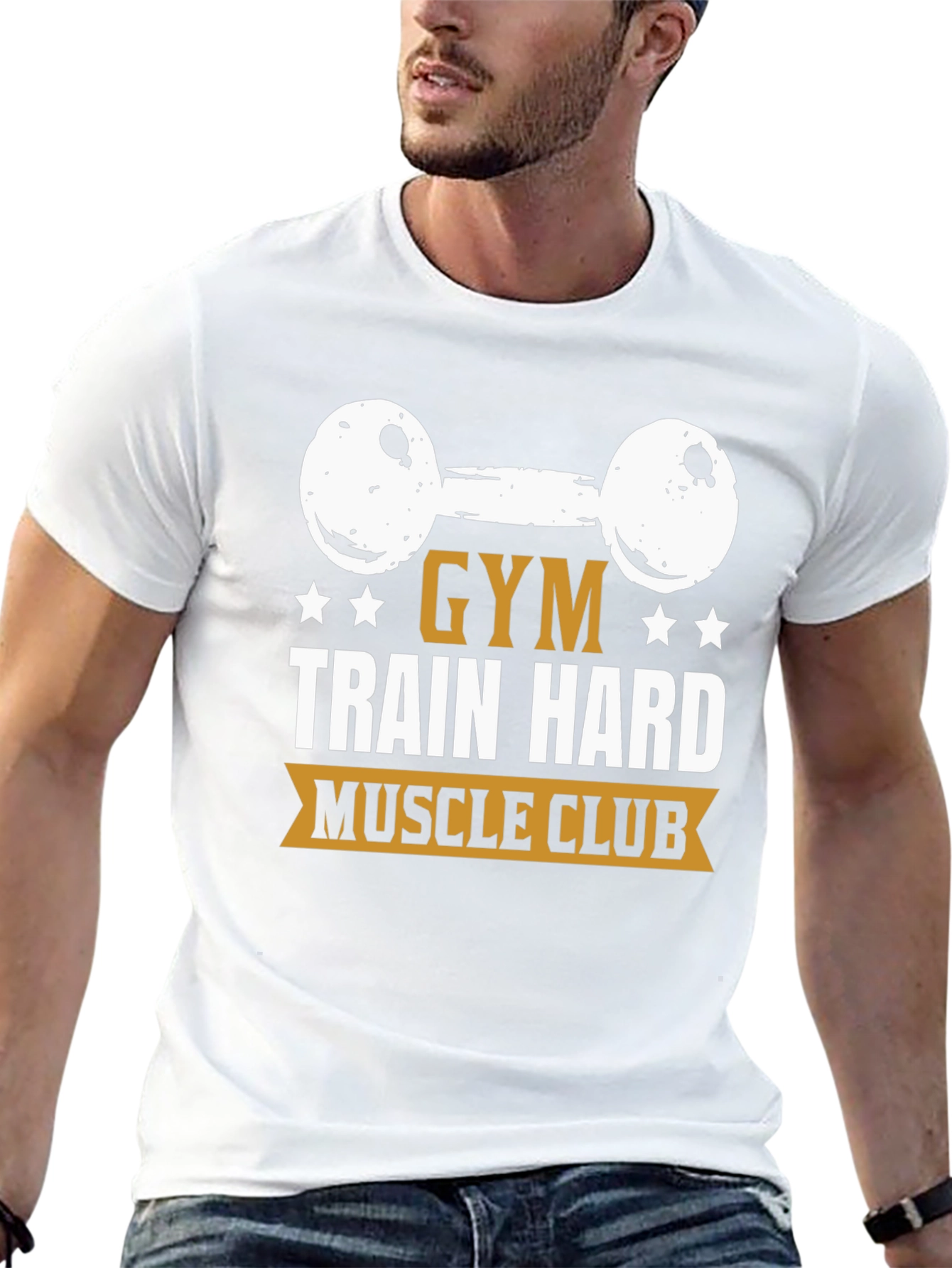 Gym Train Hard Muscle Club Black T-Shirt