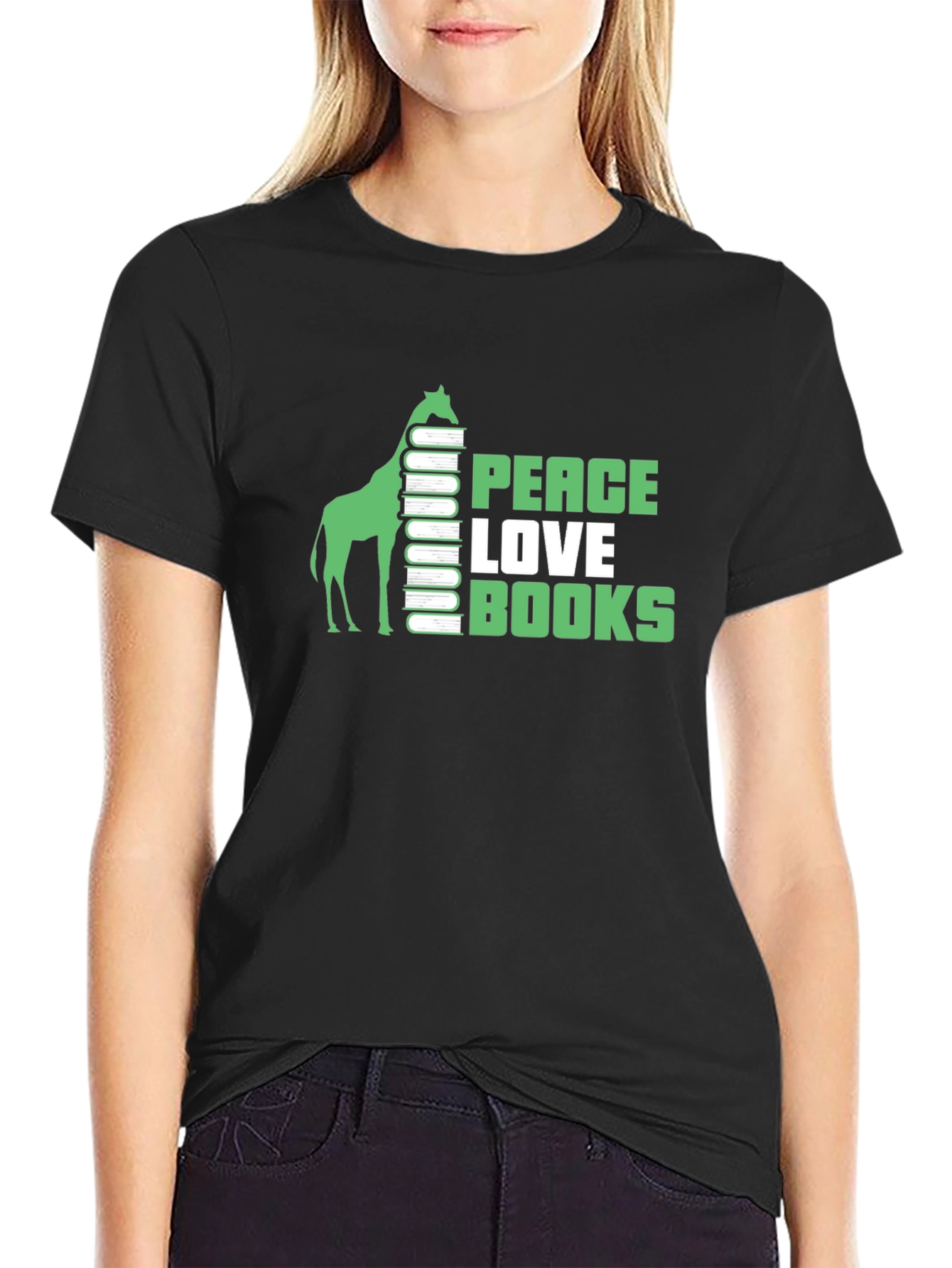 Peace Love Books Graphic T-Shirt
