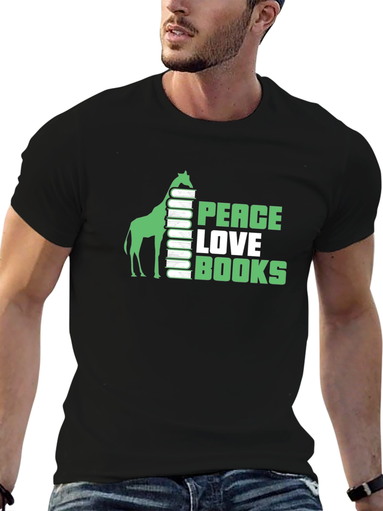 Peace Love Books Graphic T-Shirt