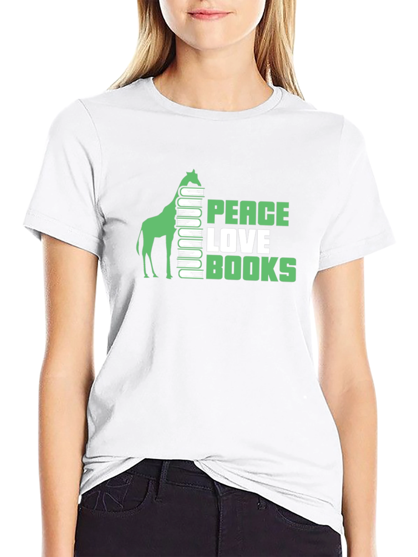 Peace Love Books Graphic T-Shirt