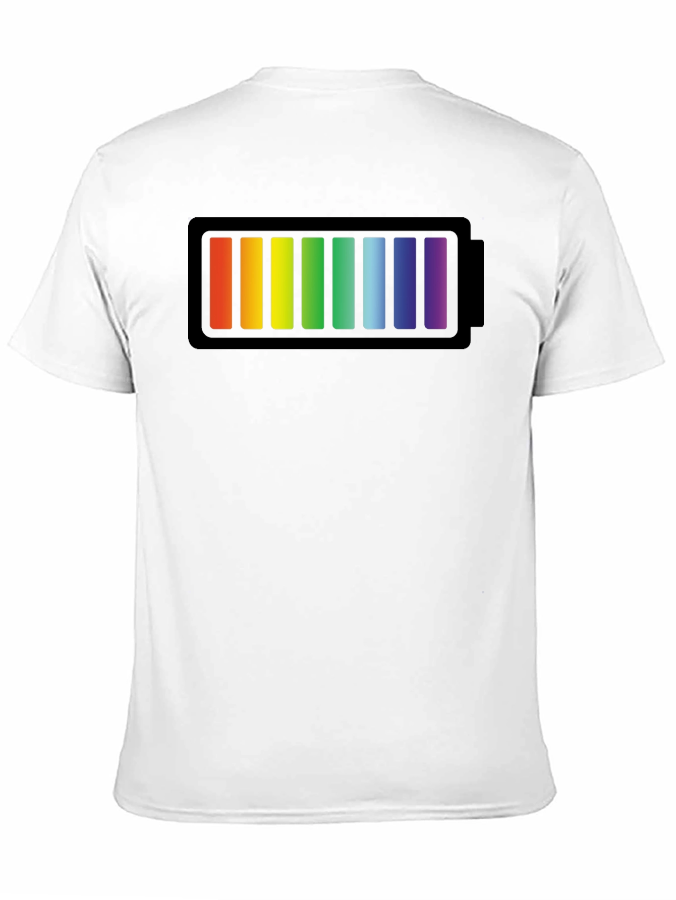Rainbow Battery Graphic Black T-Shirt