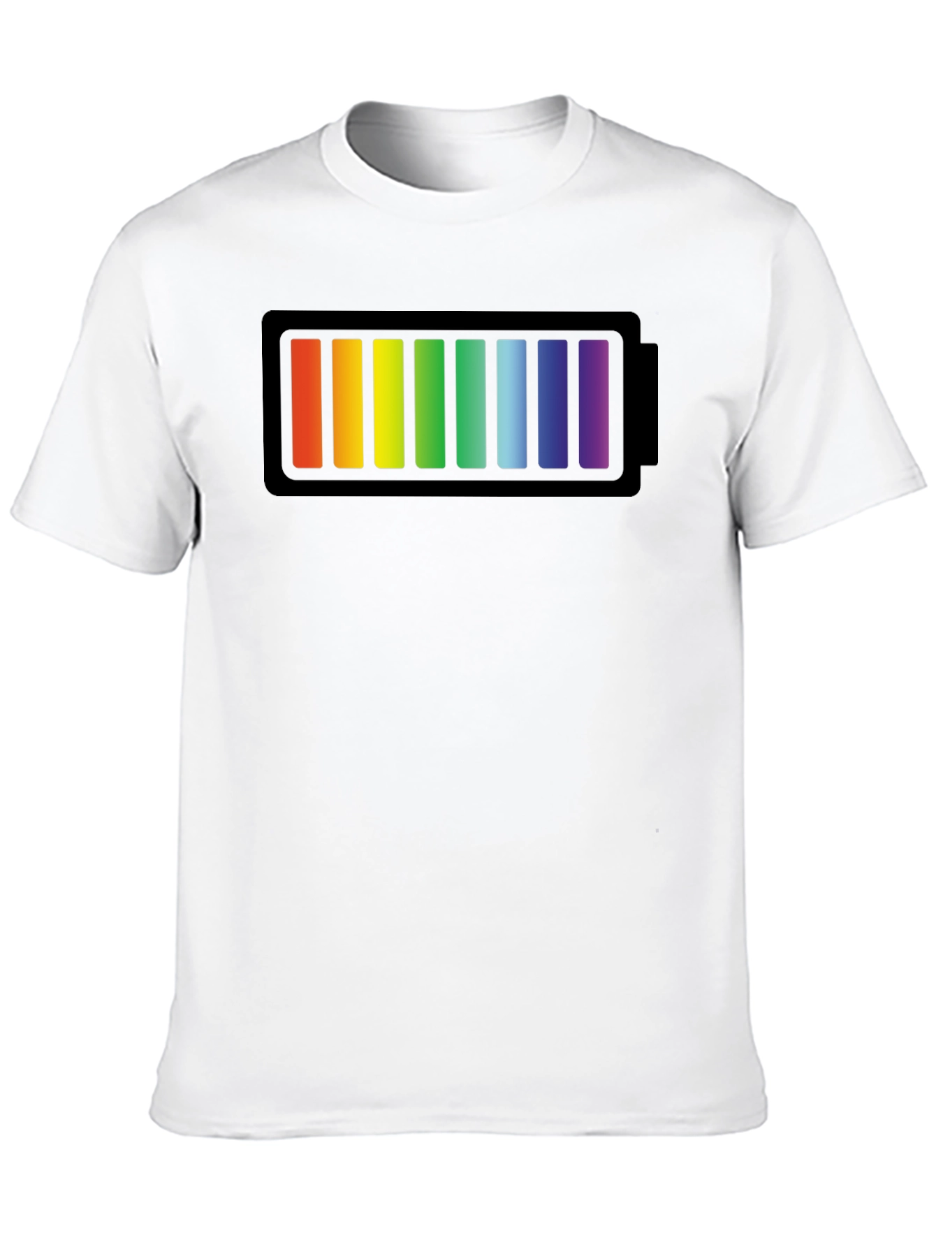 Rainbow Battery Graphic Black T-Shirt