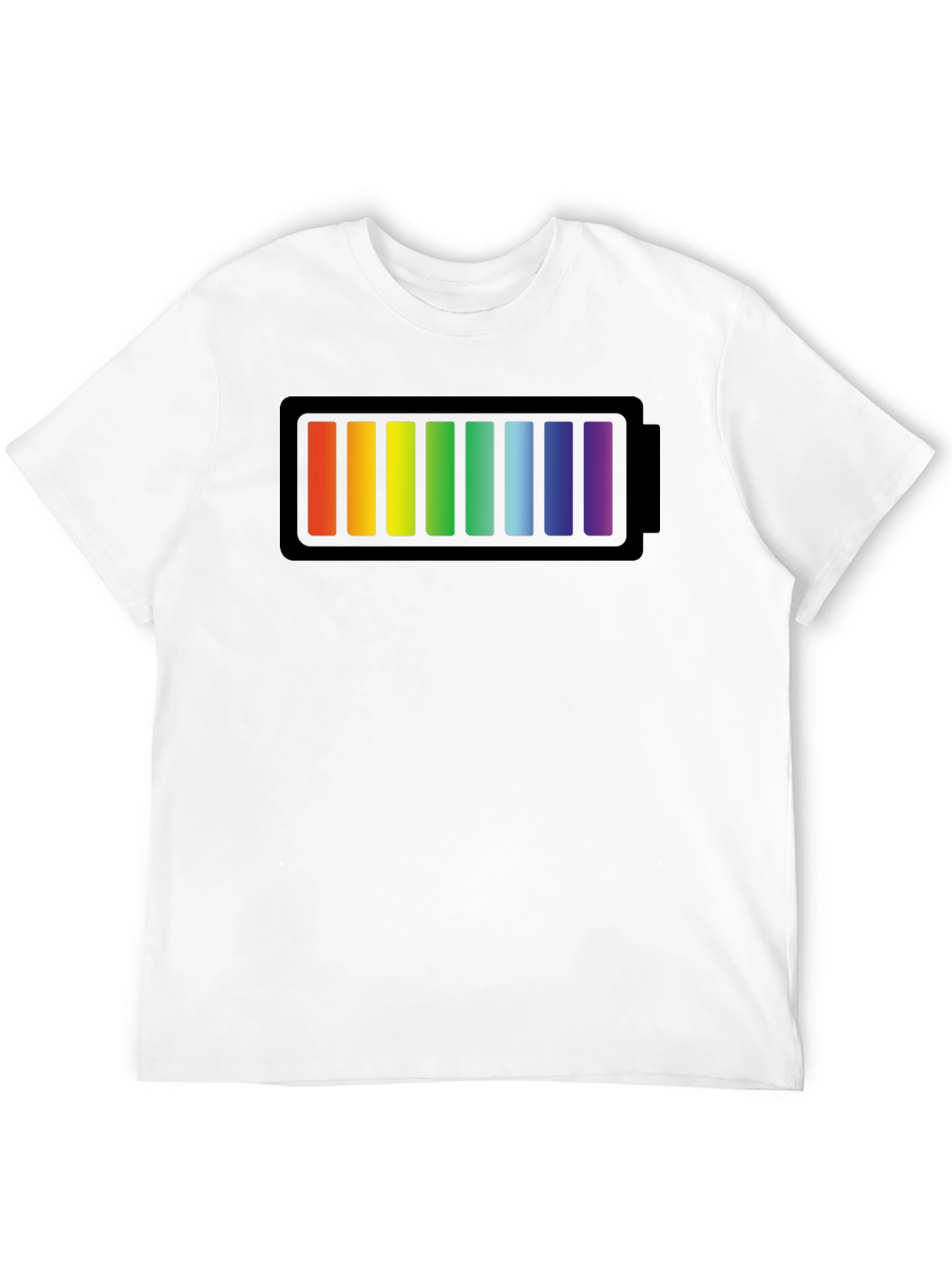 Rainbow Battery Graphic Black T-Shirt