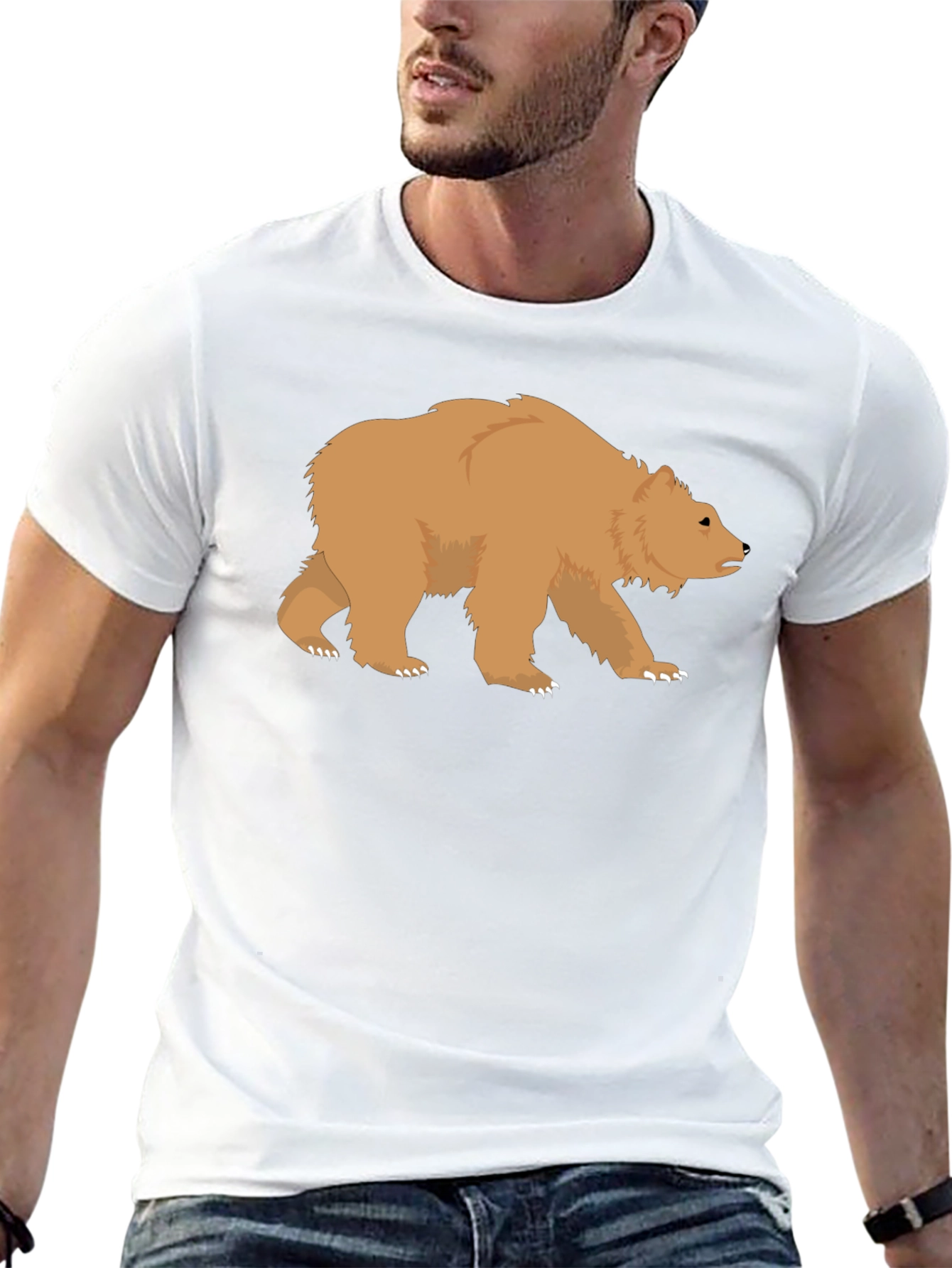 Bear Graphic T-Shirt - Casual Style
