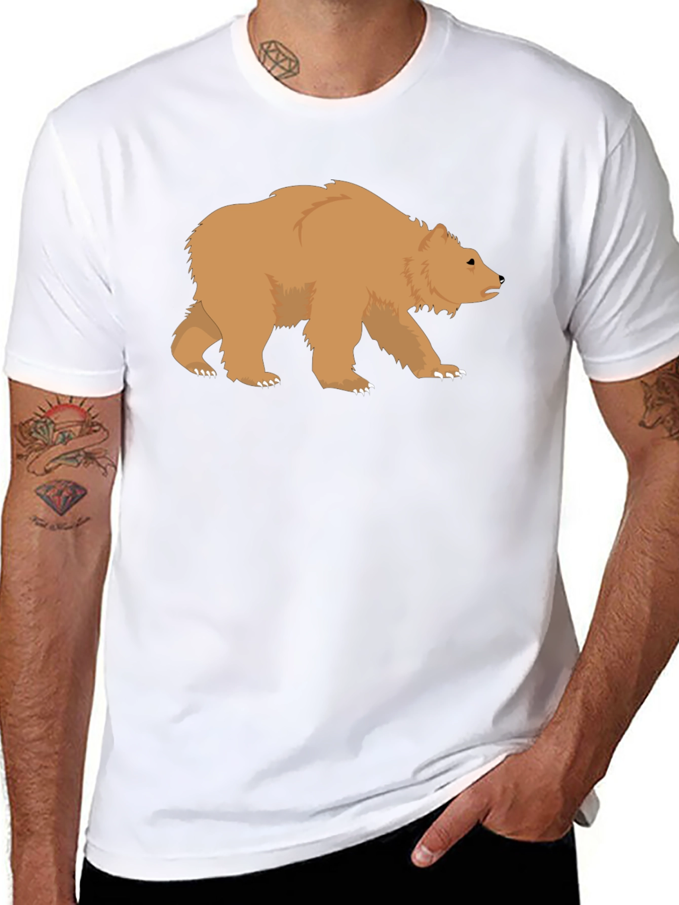 Bear Graphic T-Shirt - Casual Style