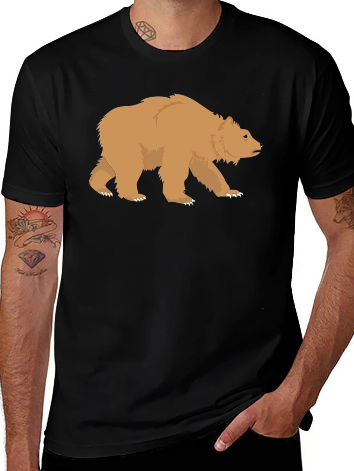 Bear Graphic T-Shirt - Casual Style