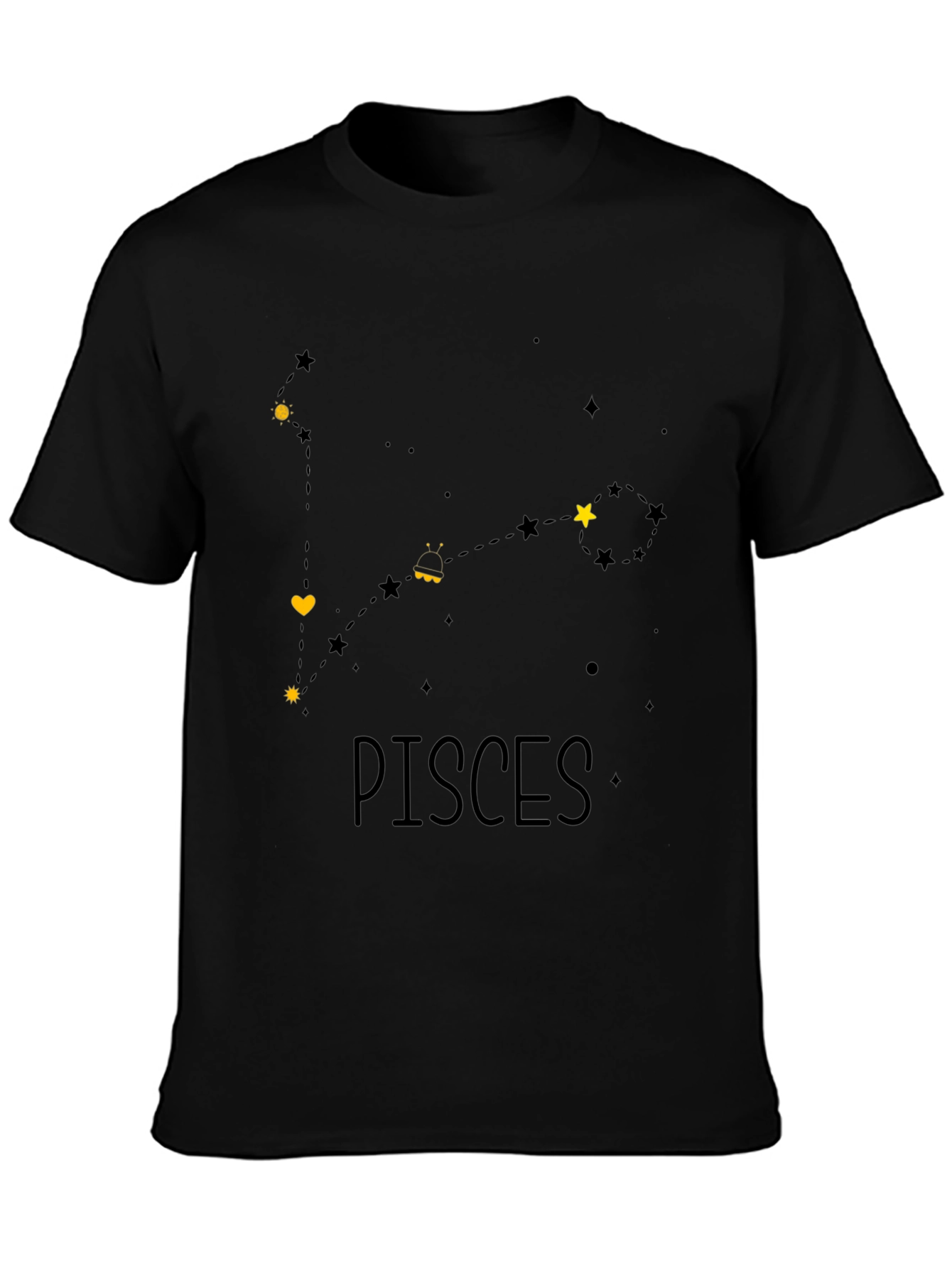 Pisces Zodiac Constellation Graphic T-Shirt