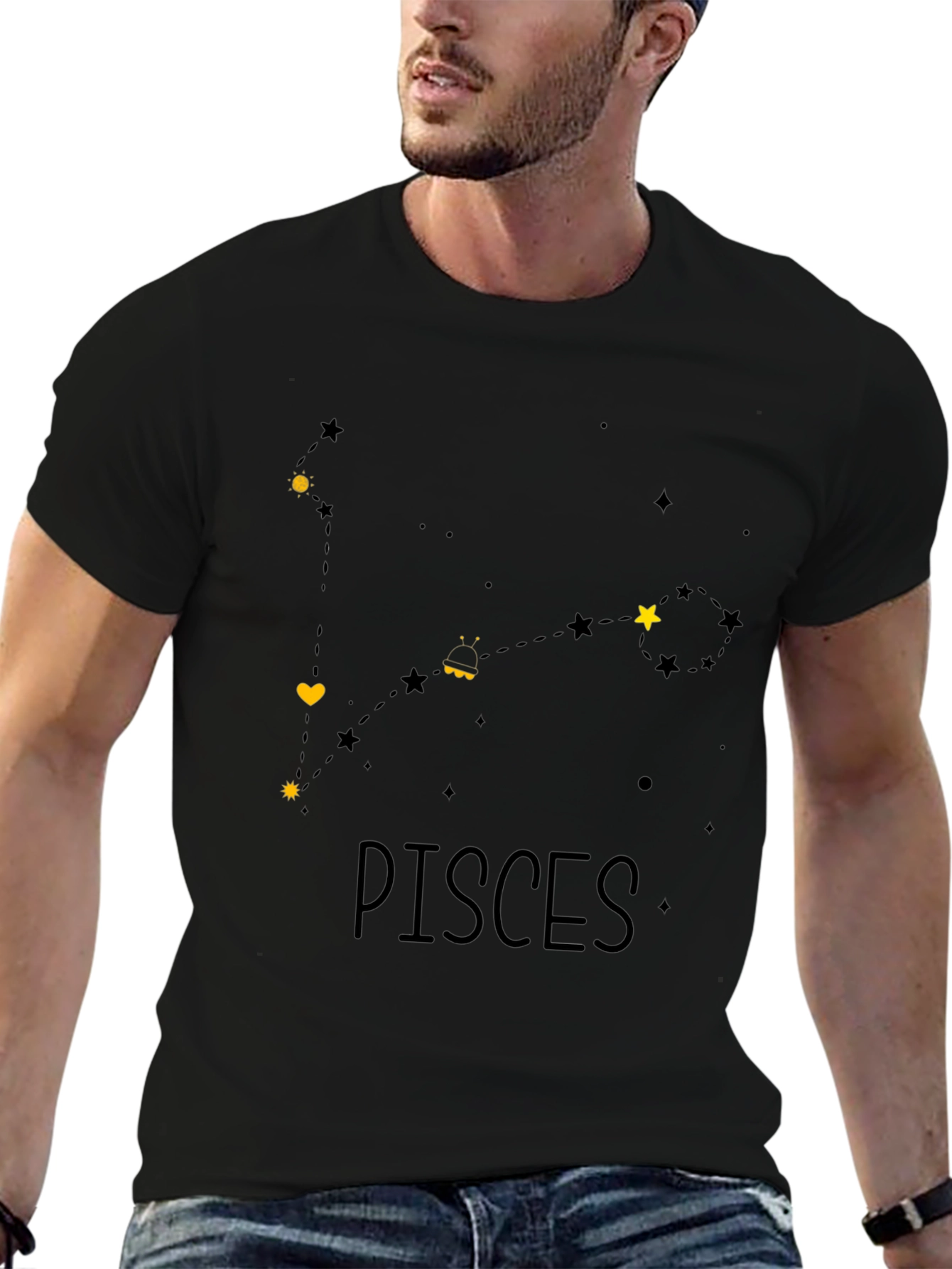 Pisces Zodiac Constellation Graphic T-Shirt