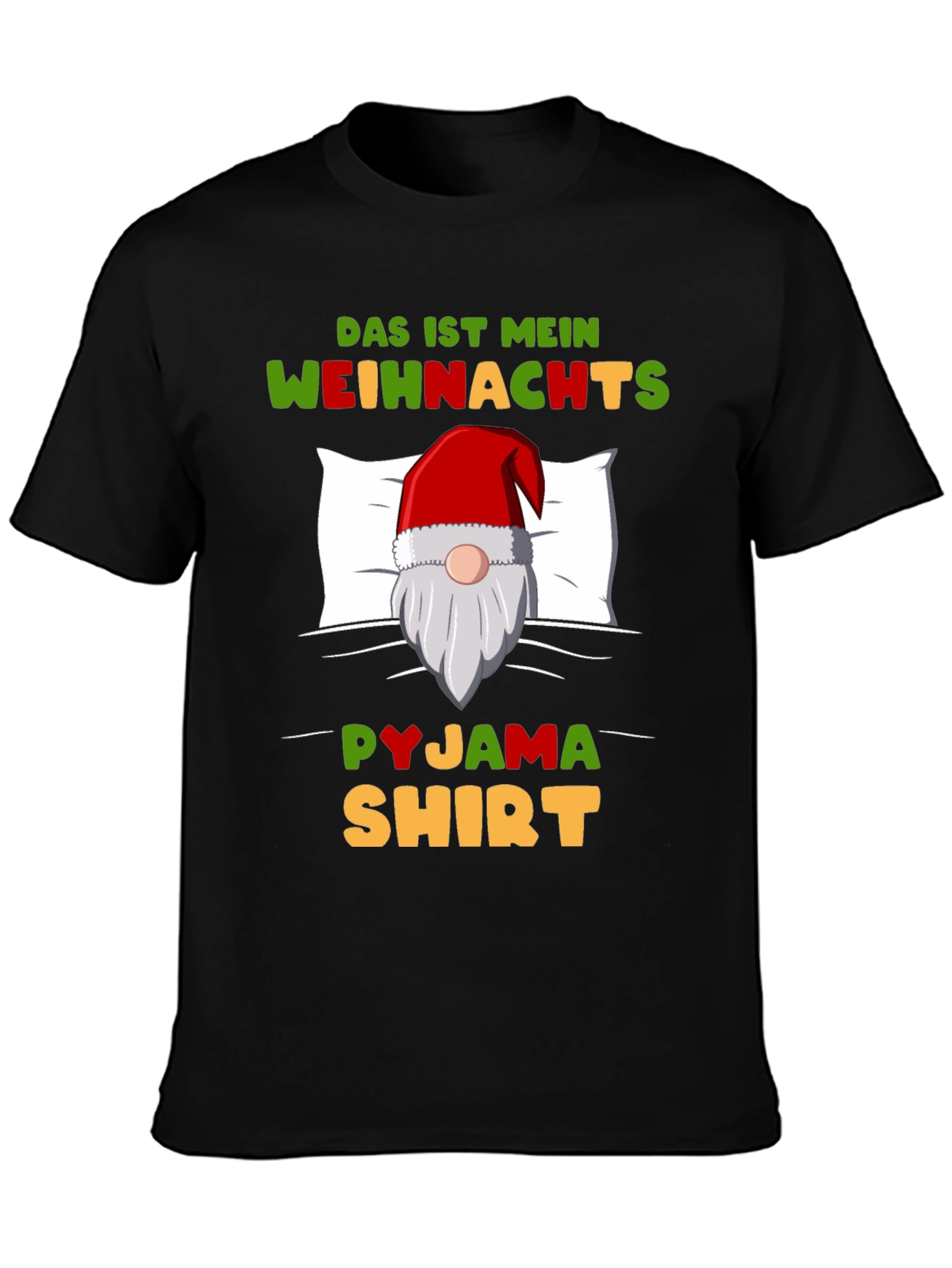 Funny Christmas Gnome Pyjama Shirt T-Shirt