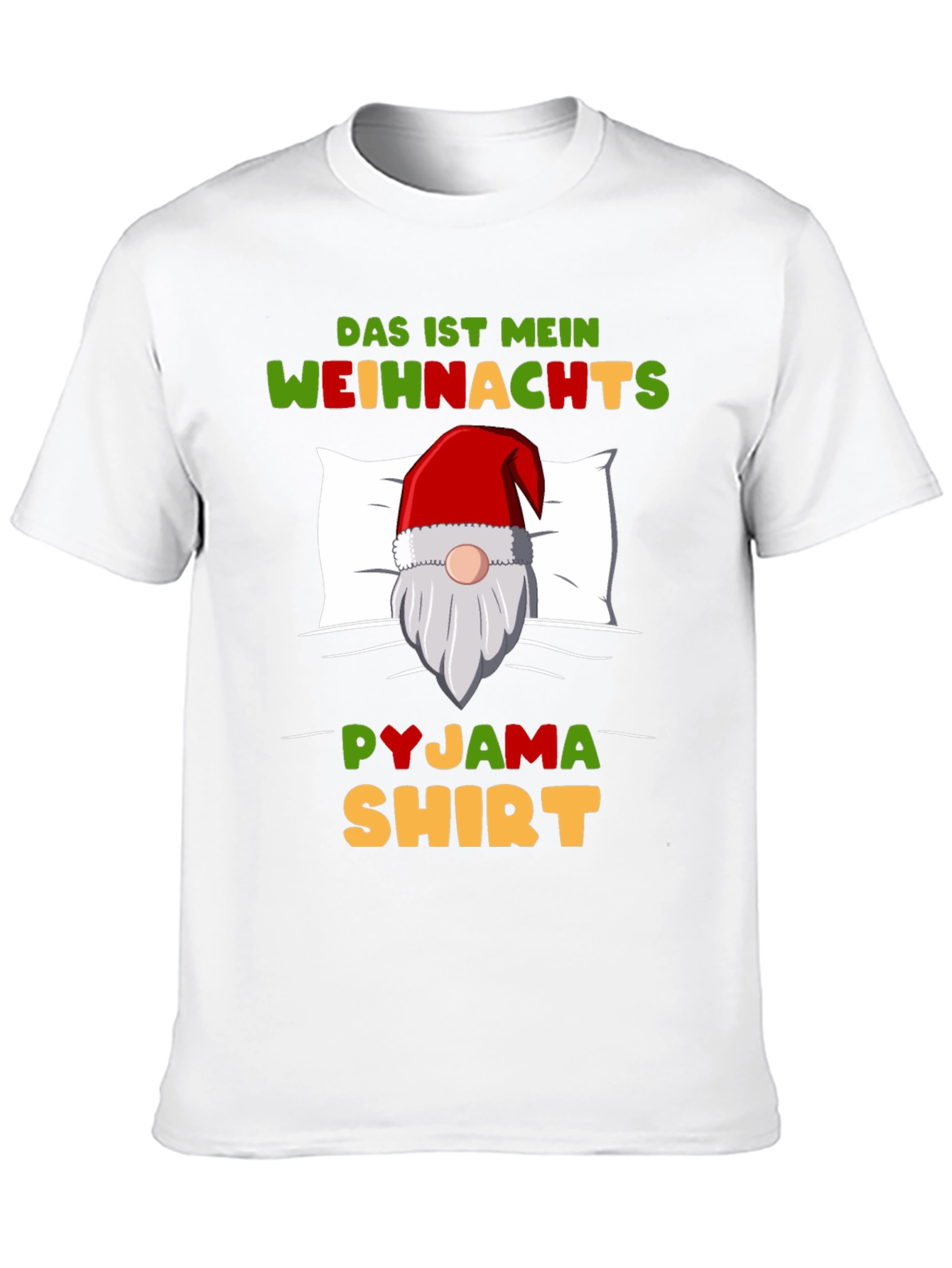 Funny Christmas Gnome Pyjama Shirt T-Shirt