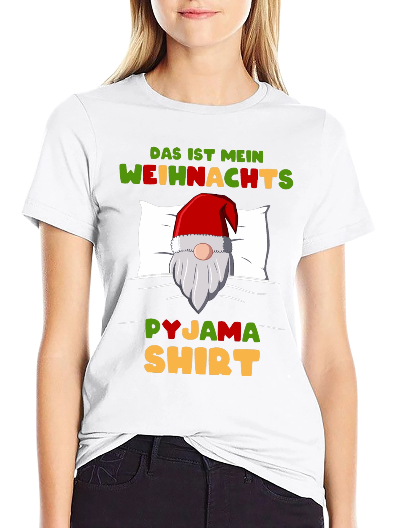 Funny Christmas Gnome Pyjama Shirt T-Shirt