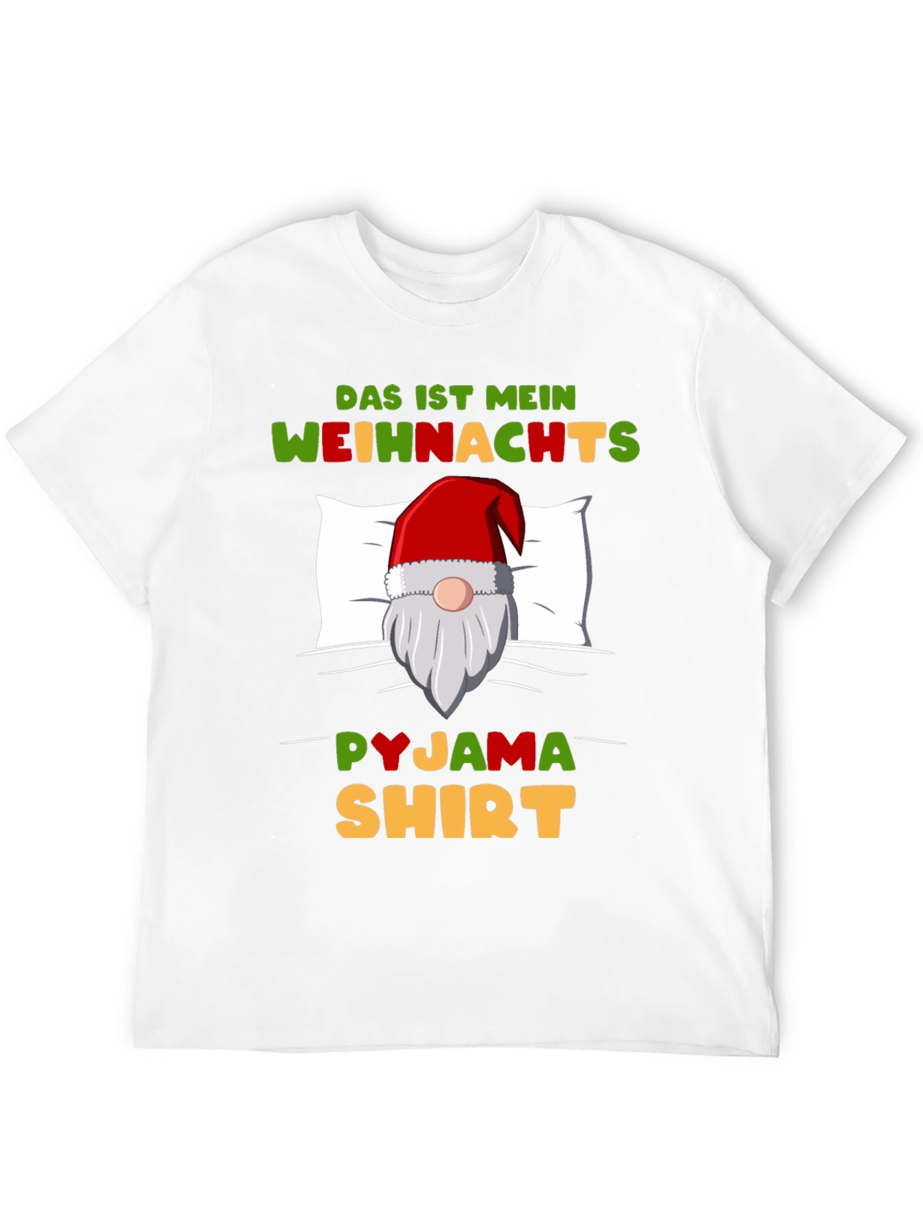 Funny Christmas Gnome Pyjama Shirt T-Shirt