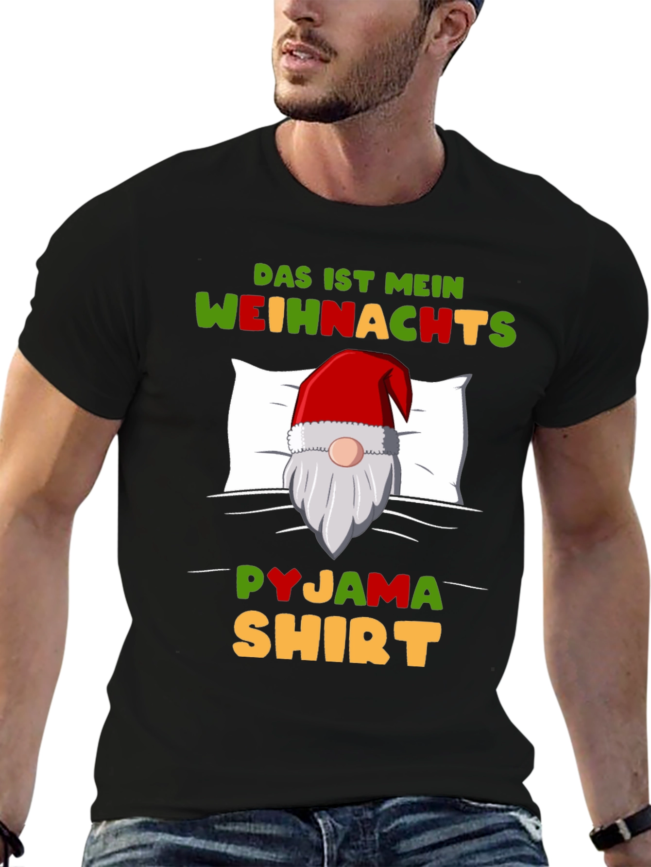 Funny Christmas Gnome Pyjama Shirt T-Shirt