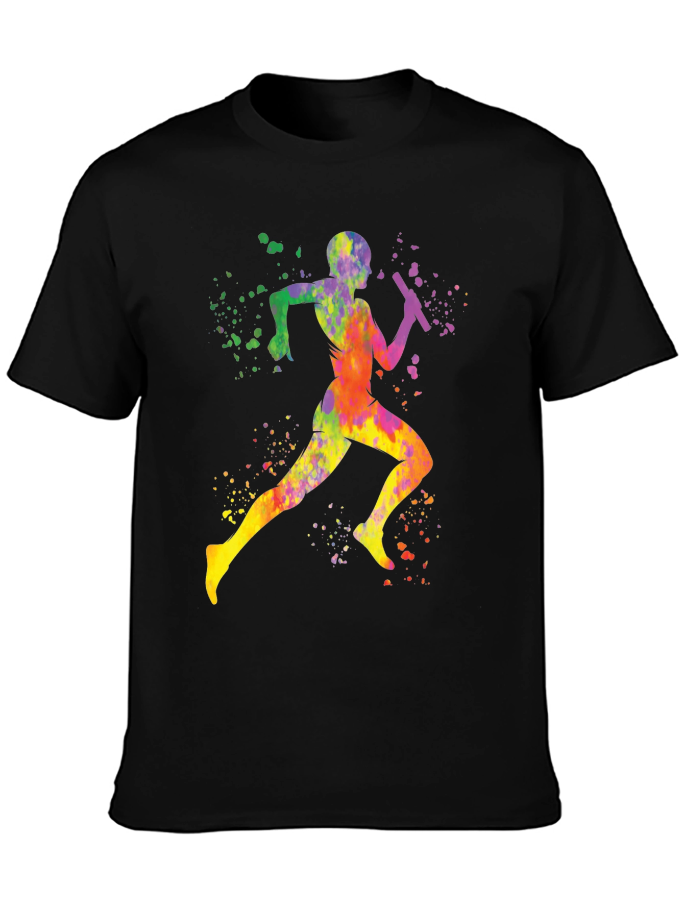 Colorful Runner Graphic T-Shirt