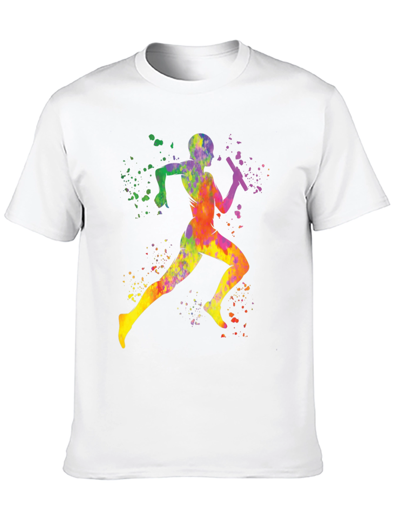 Colorful Runner Graphic T-Shirt